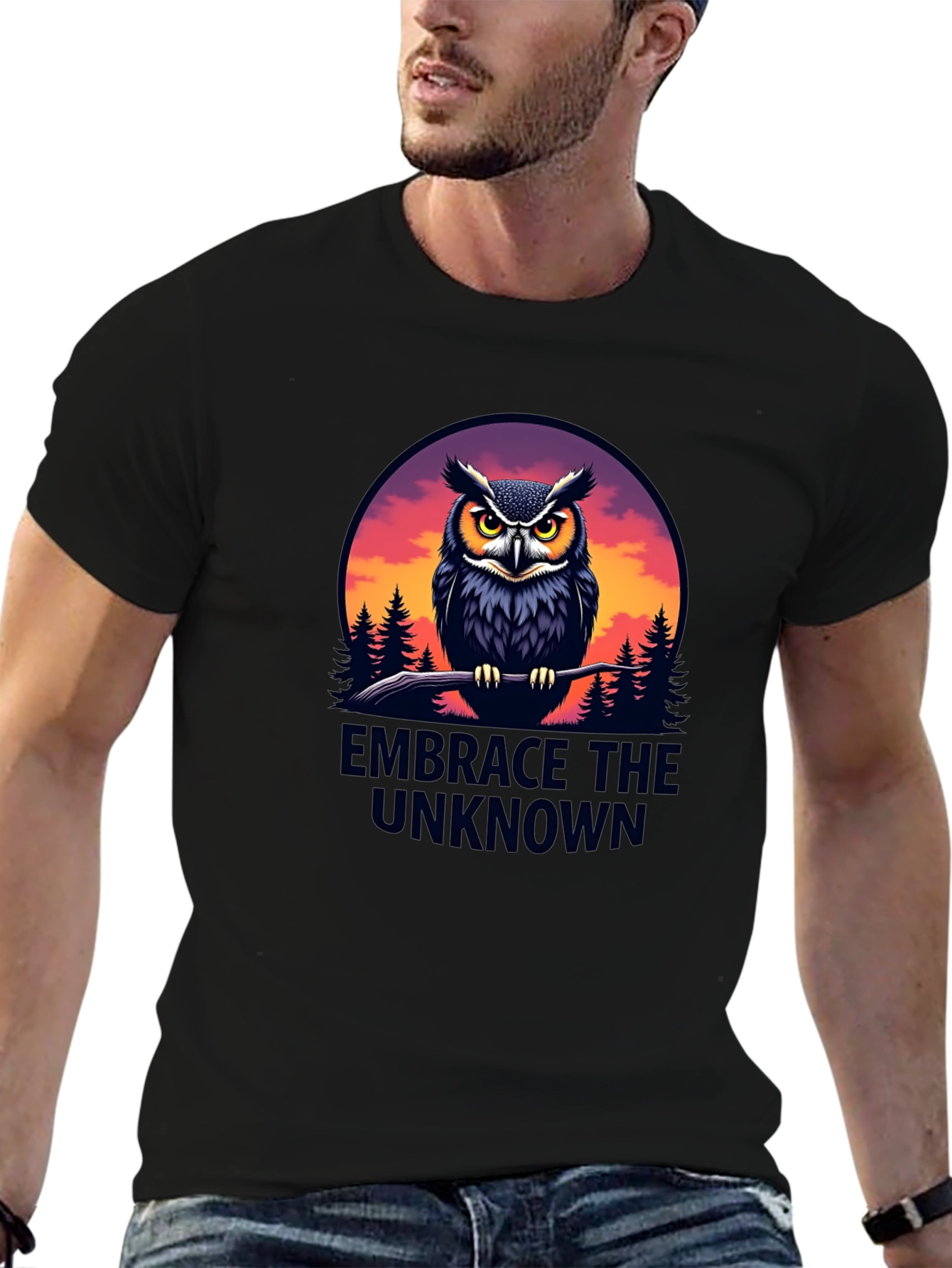 Embrace the Unknown Owl Graphic T-Shirt