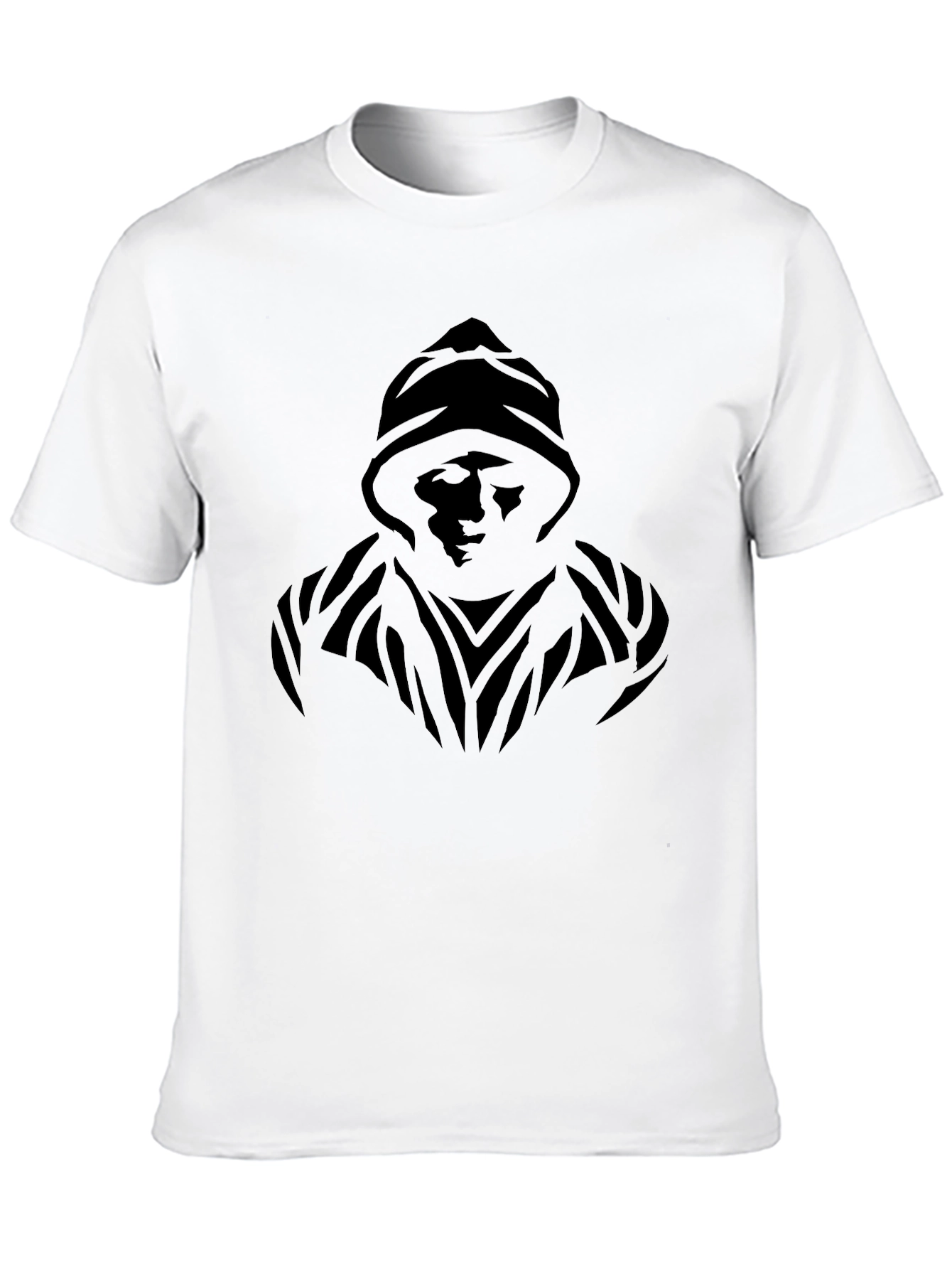 Mystic Hooded Figure Graphic Black T-Shirt