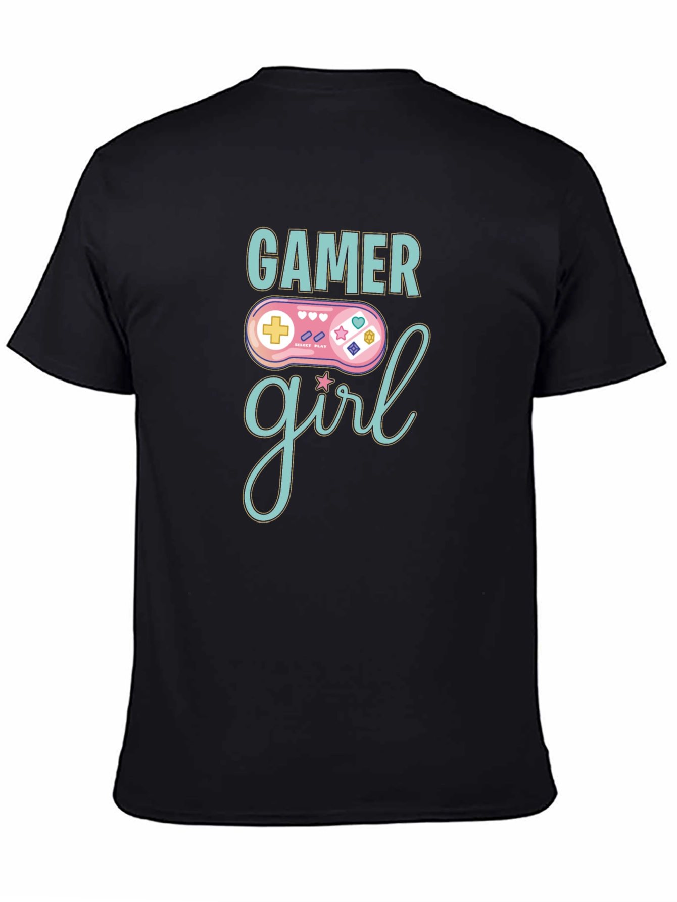 Gamer Girl T-Shirt - Black Cotton Graphic Tee