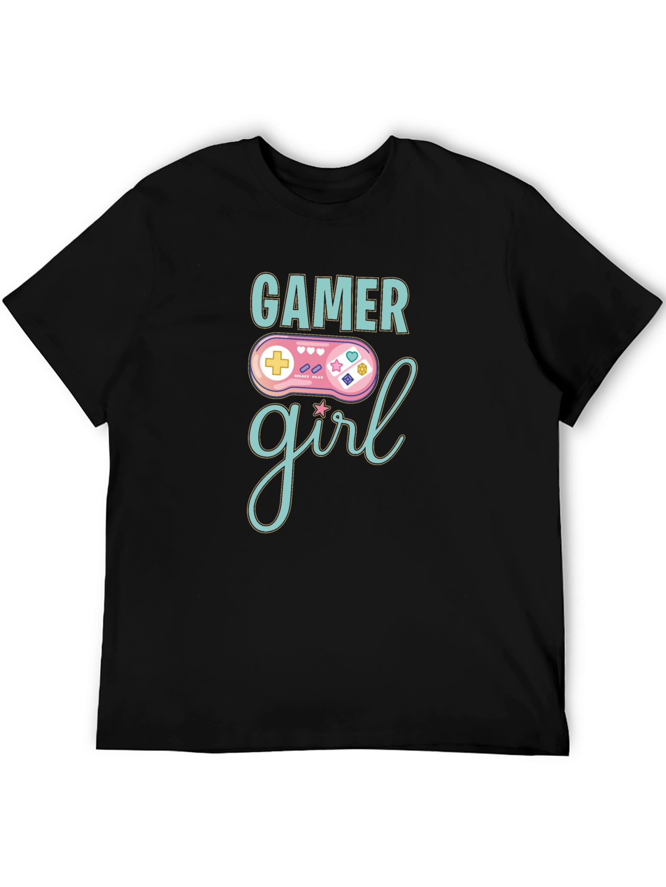 Gamer Girl T-Shirt - Black Cotton Graphic Tee