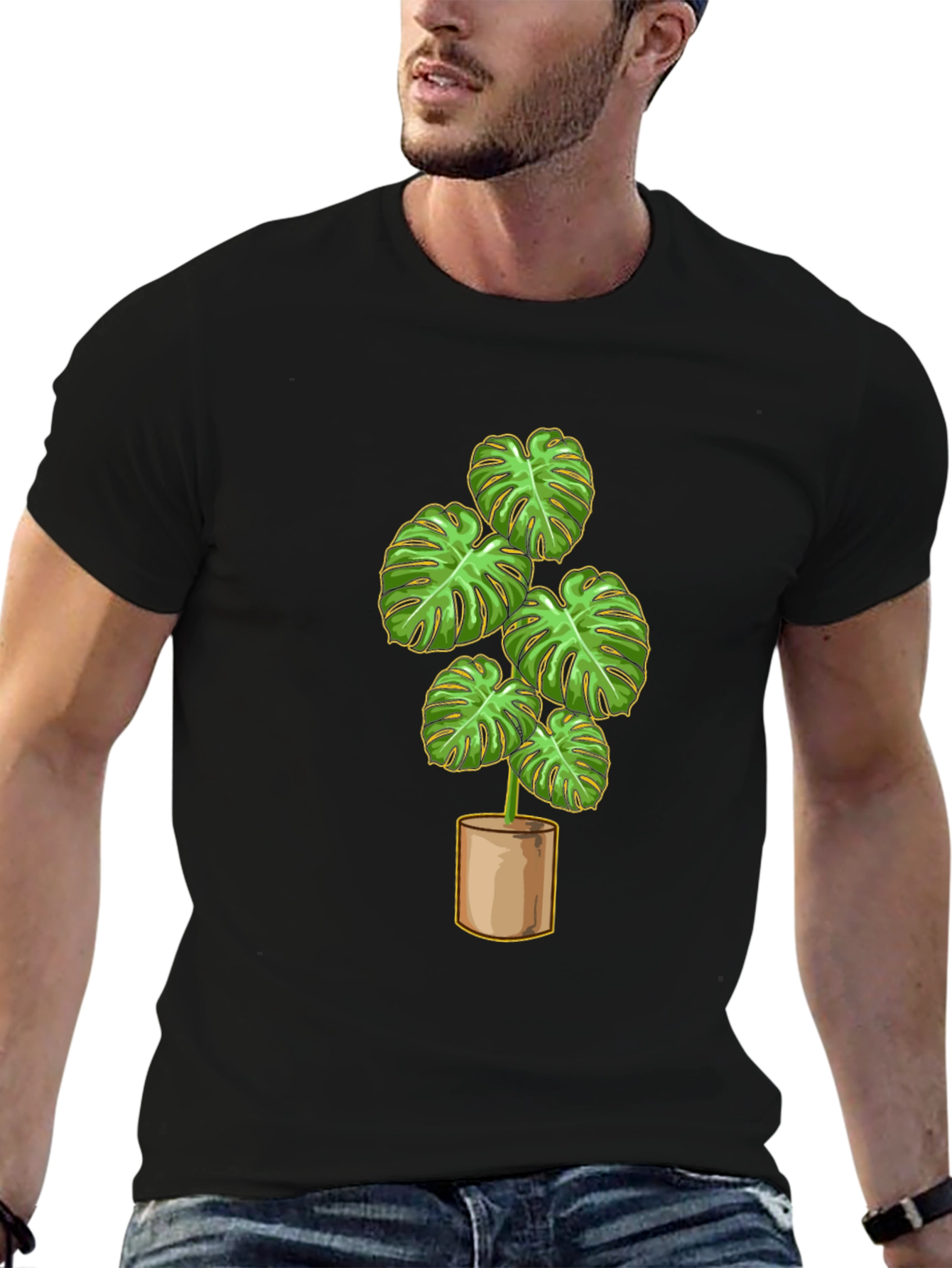 Plant Lovers Tee: Stylish Monstera Design