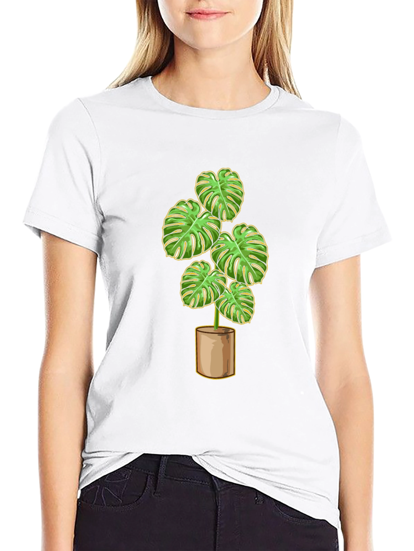 Plant Lovers Tee: Stylish Monstera Design
