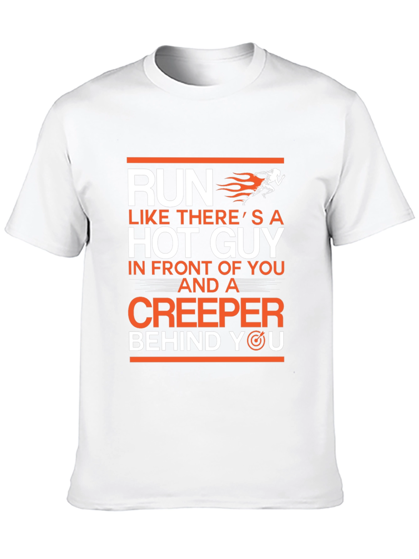 Funny Run Like Hot Guy Creeper T-Shirt