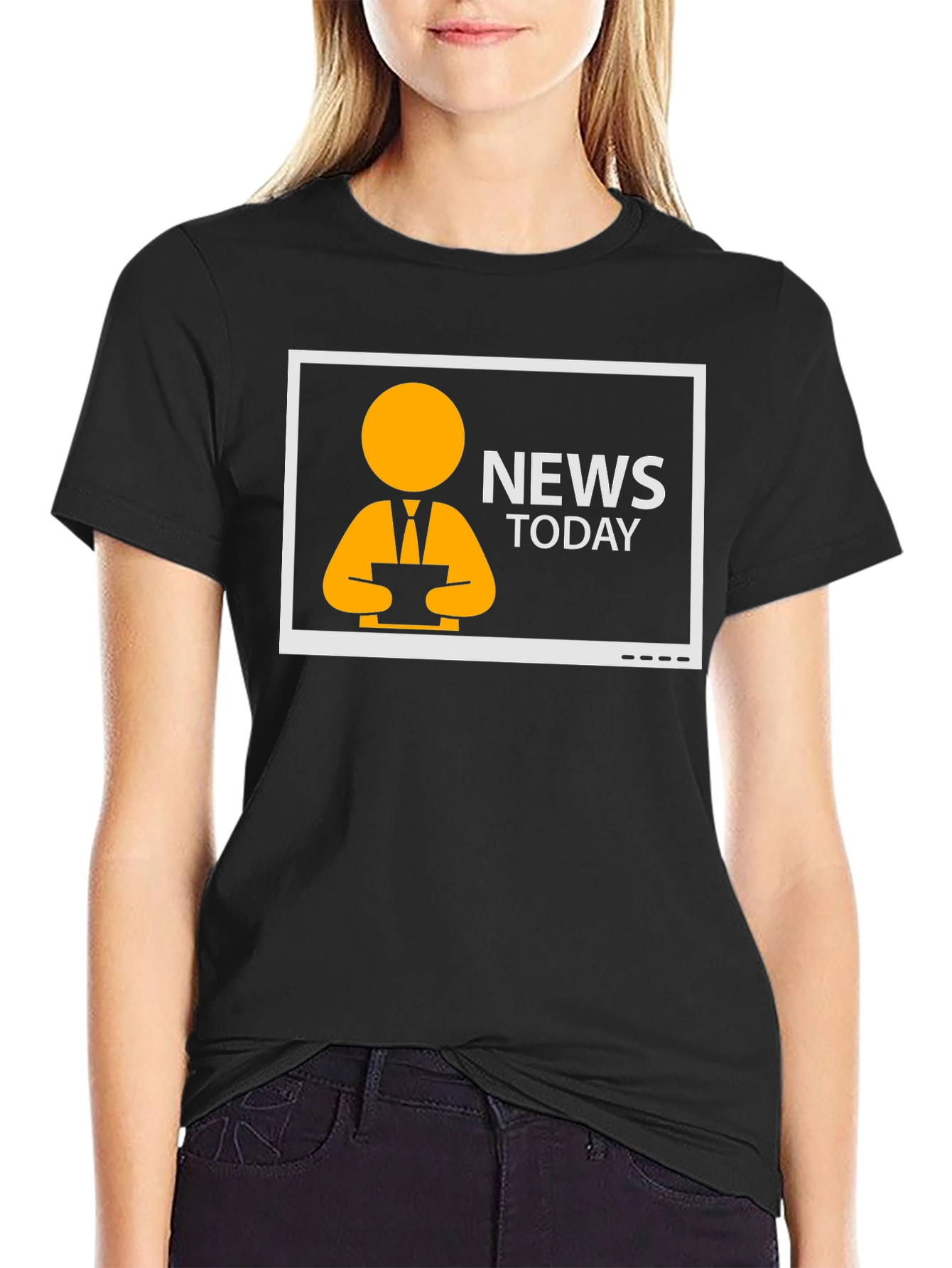 News Today T-Shirt - Black Graphic Tee