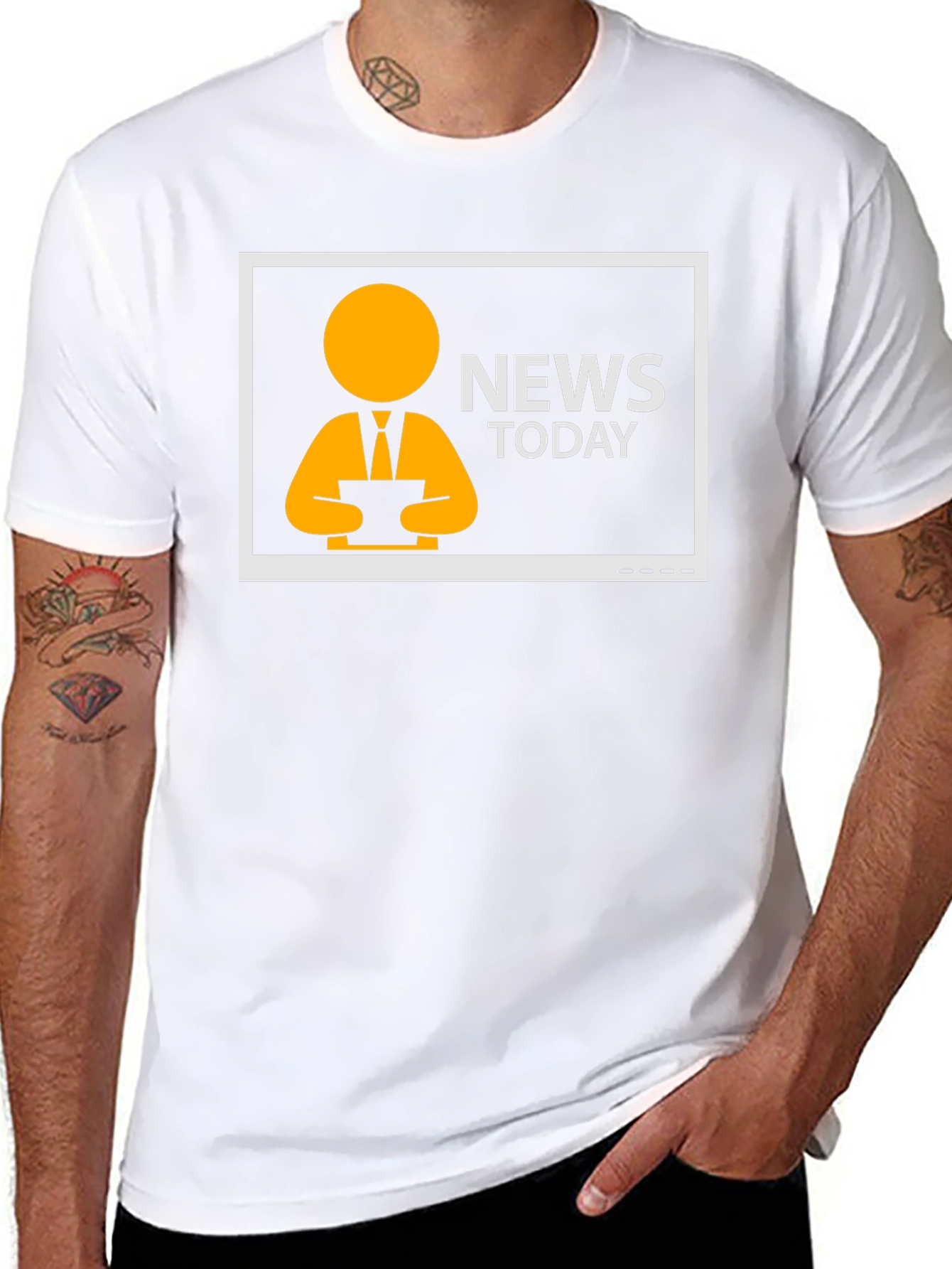 News Today T-Shirt - Black Graphic Tee
