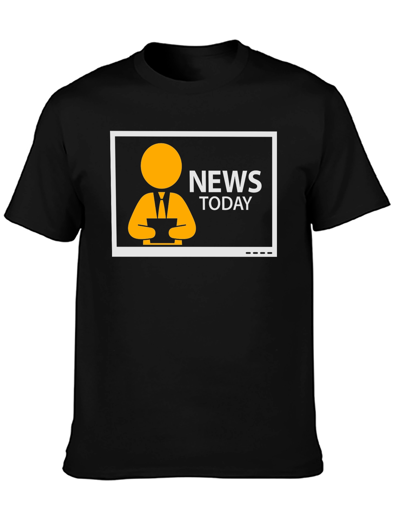 News Today T-Shirt - Black Graphic Tee