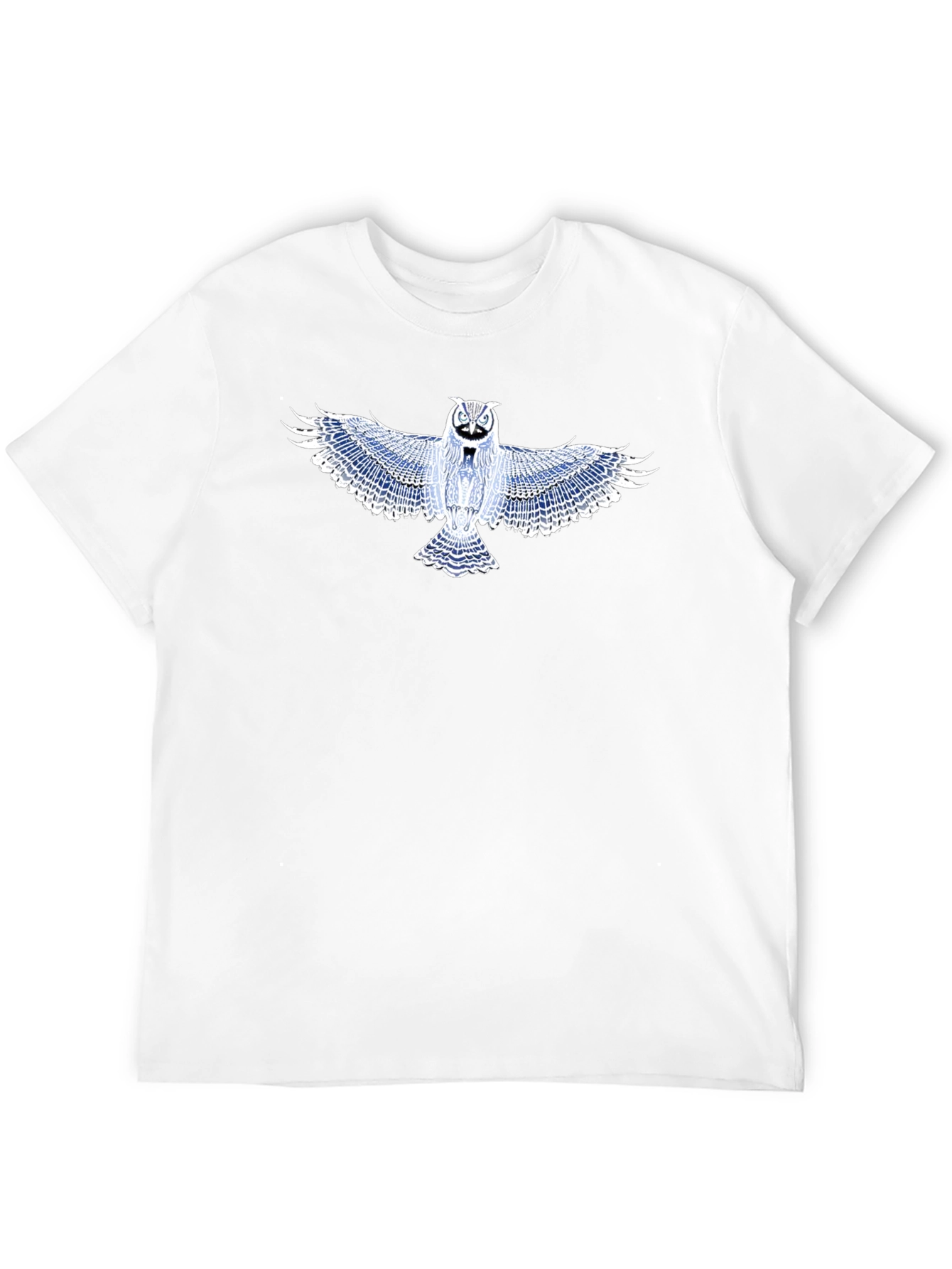 Owl Graphic T-Shirt - Black Cotton Blend