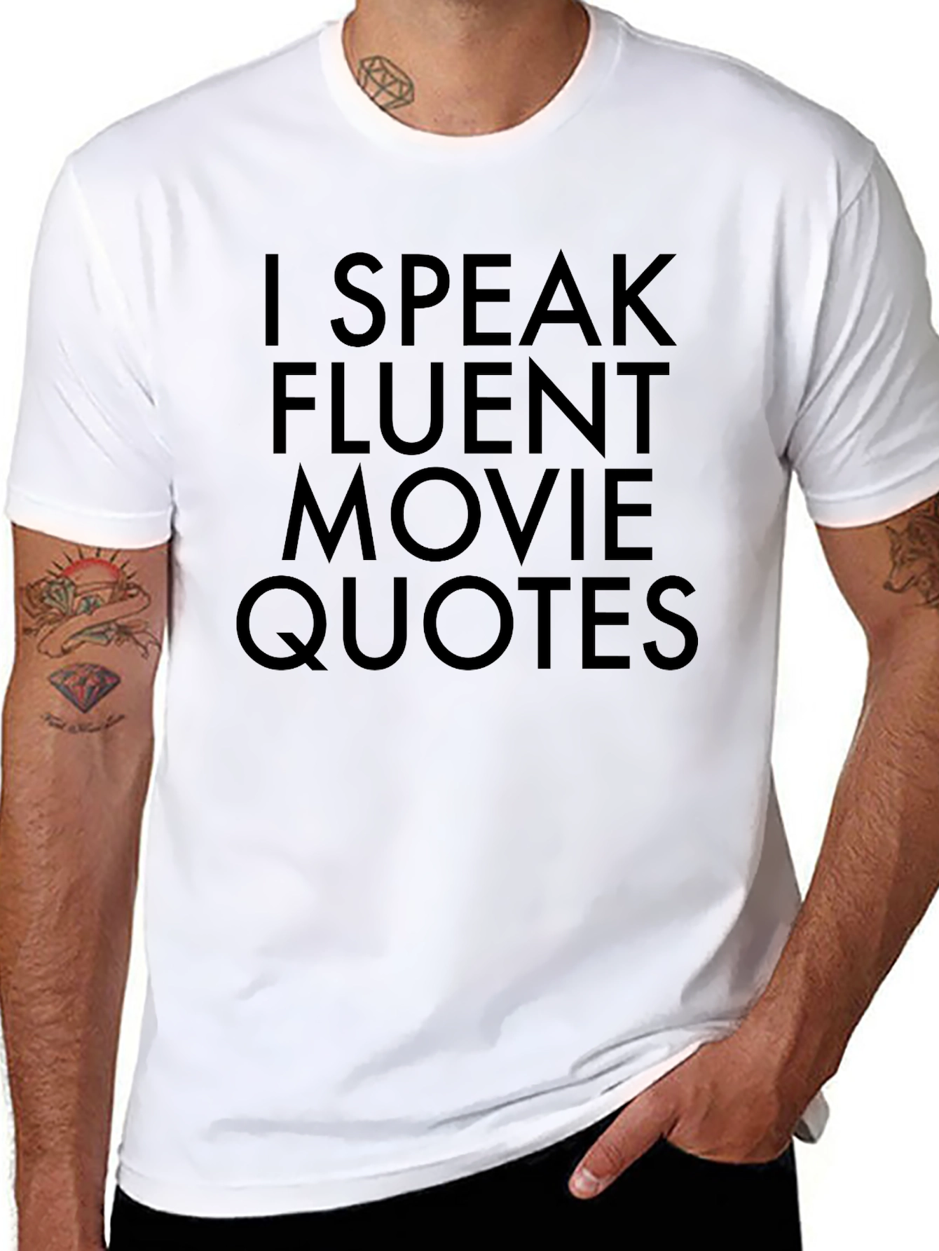 Fluent Movie Quotes Graphic Tee - Black