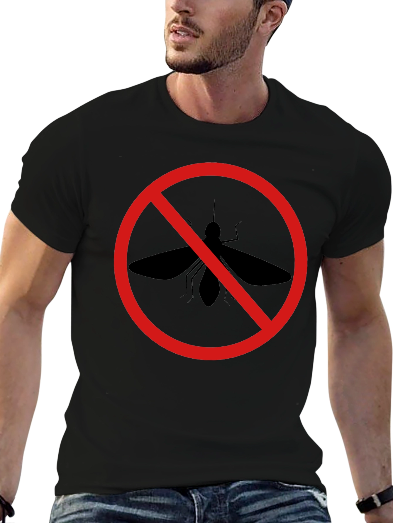 No Mosquito Zone Black T-Shirt
