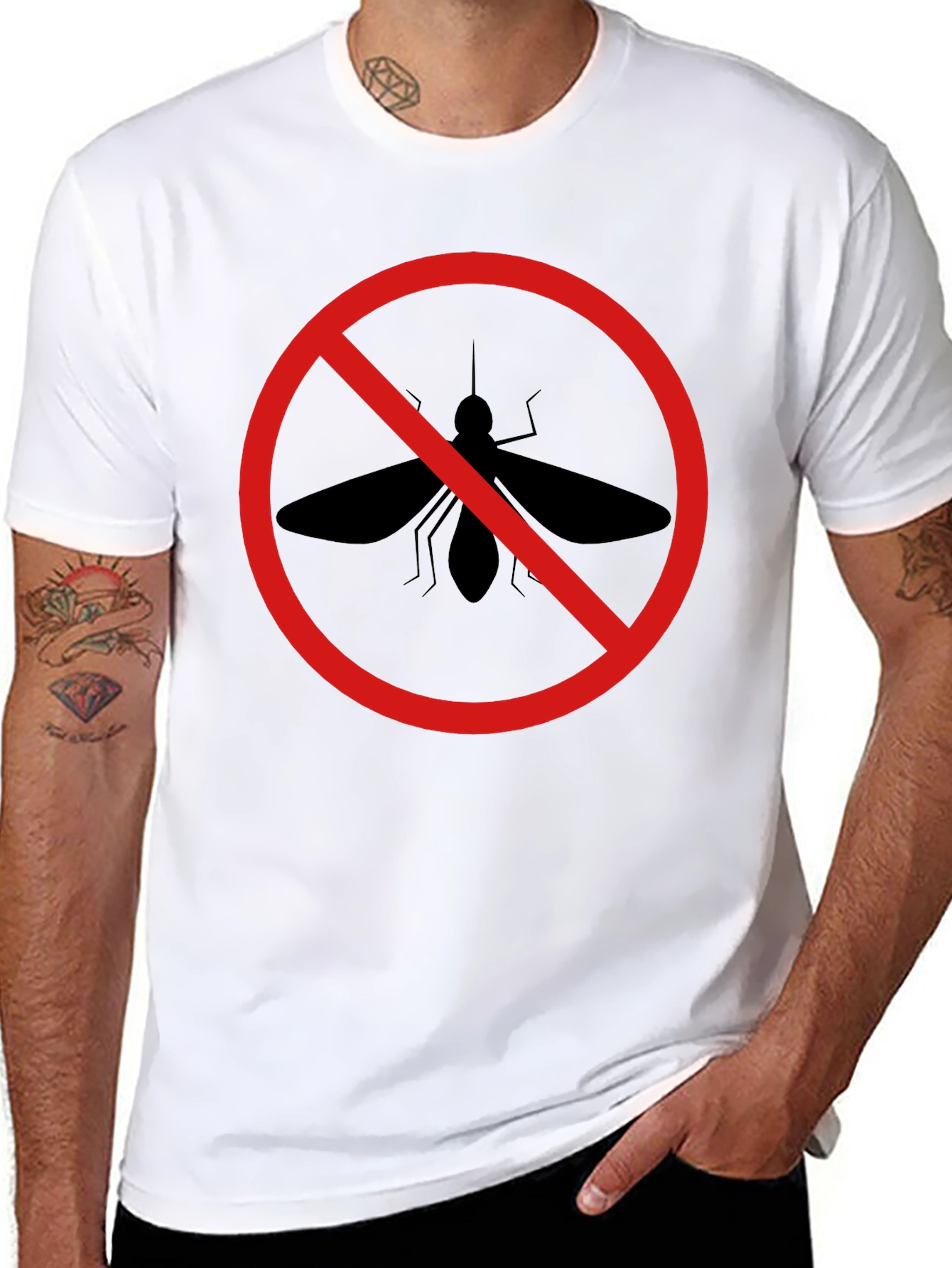 No Mosquito Zone Black T-Shirt