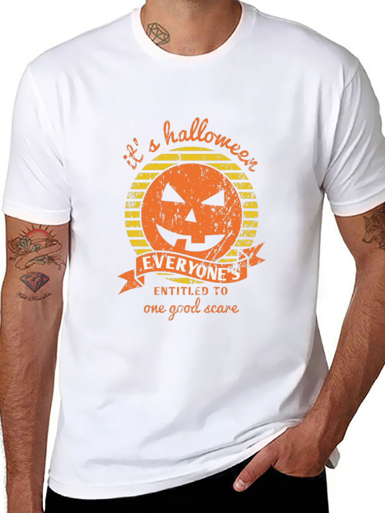 Halloween Pumpkin Graphic Tee - Its a Halloween Scare!