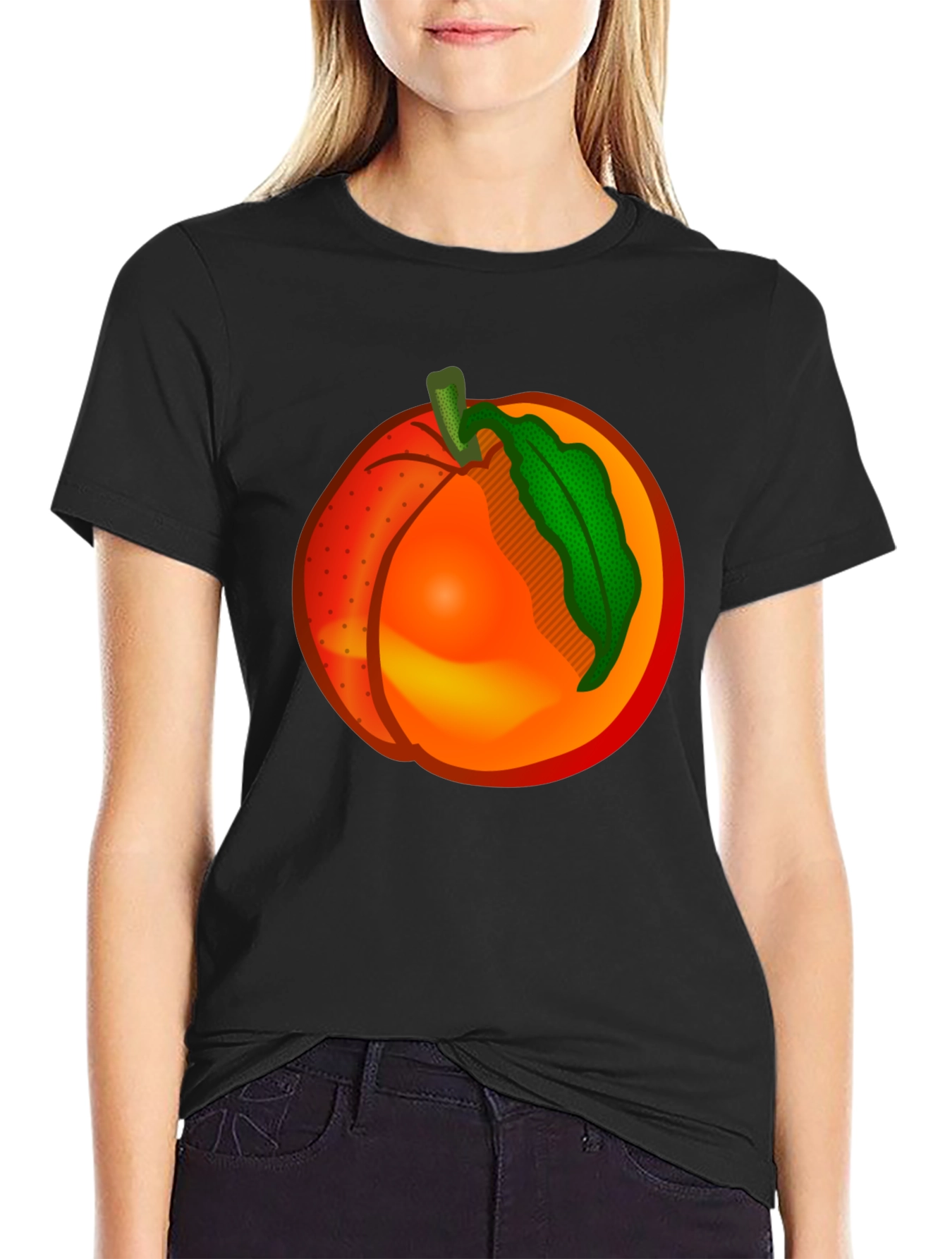 Peach Graphic T-Shirt - Fruity Fashion