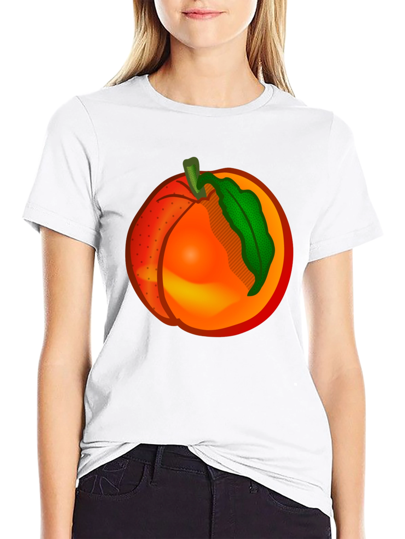 Peach Graphic T-Shirt - Fruity Fashion