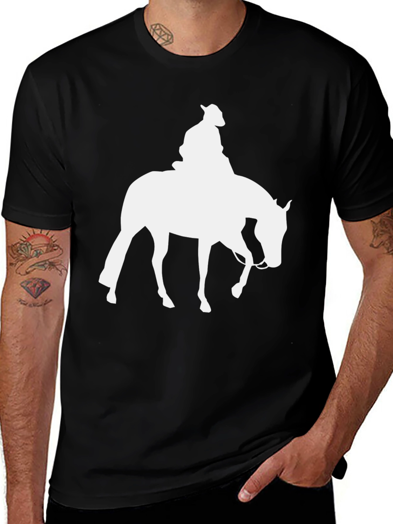 Cowboy Horse Graphic Tee - Western Style T-Shirt