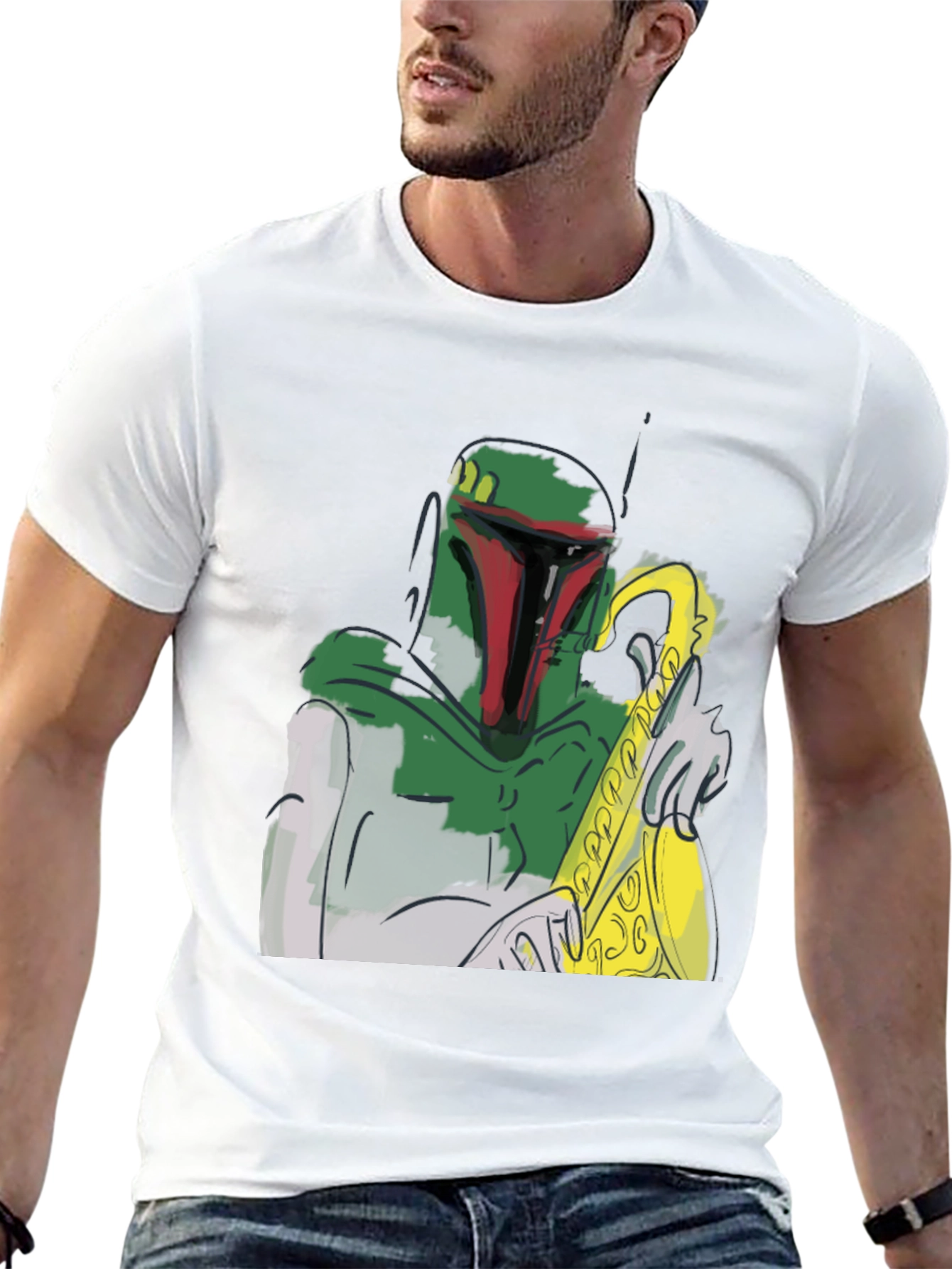Boba Fett Saxophone T-Shirt - Star Wars Fan Apparel