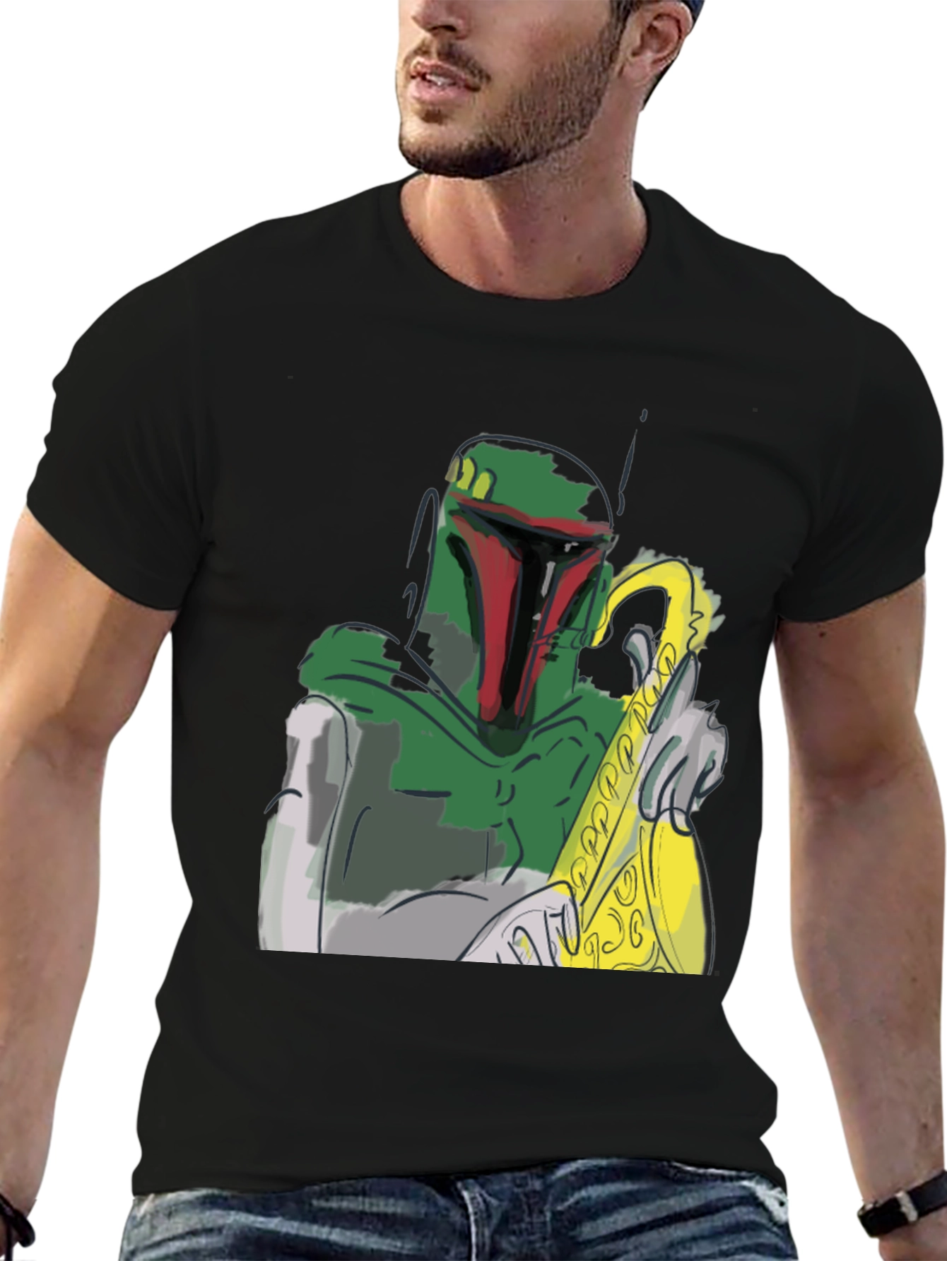 Boba Fett Saxophone T-Shirt - Star Wars Fan Apparel