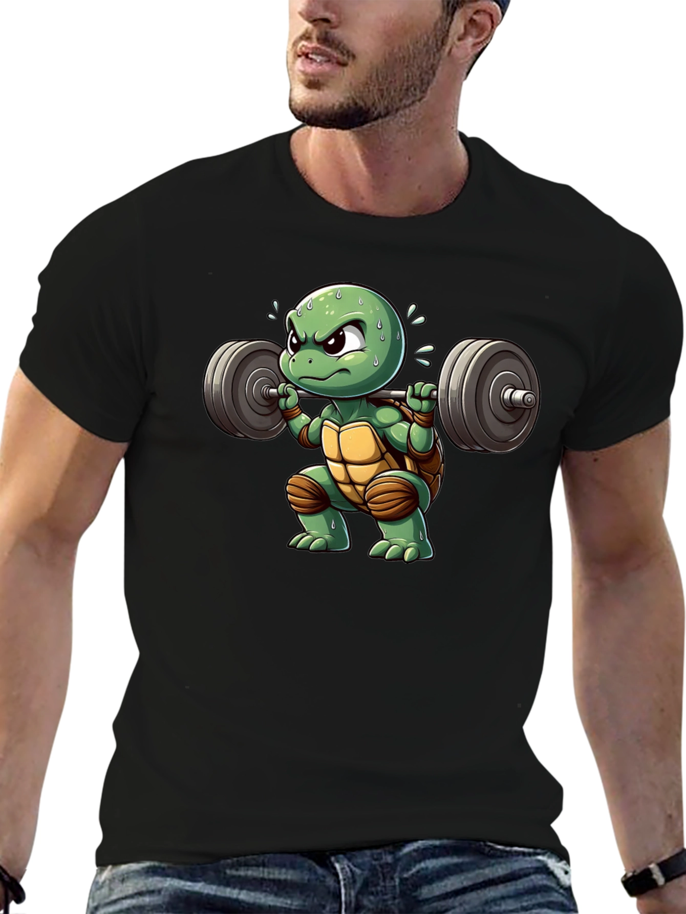 Turtle Lifting Barbell T-Shirt