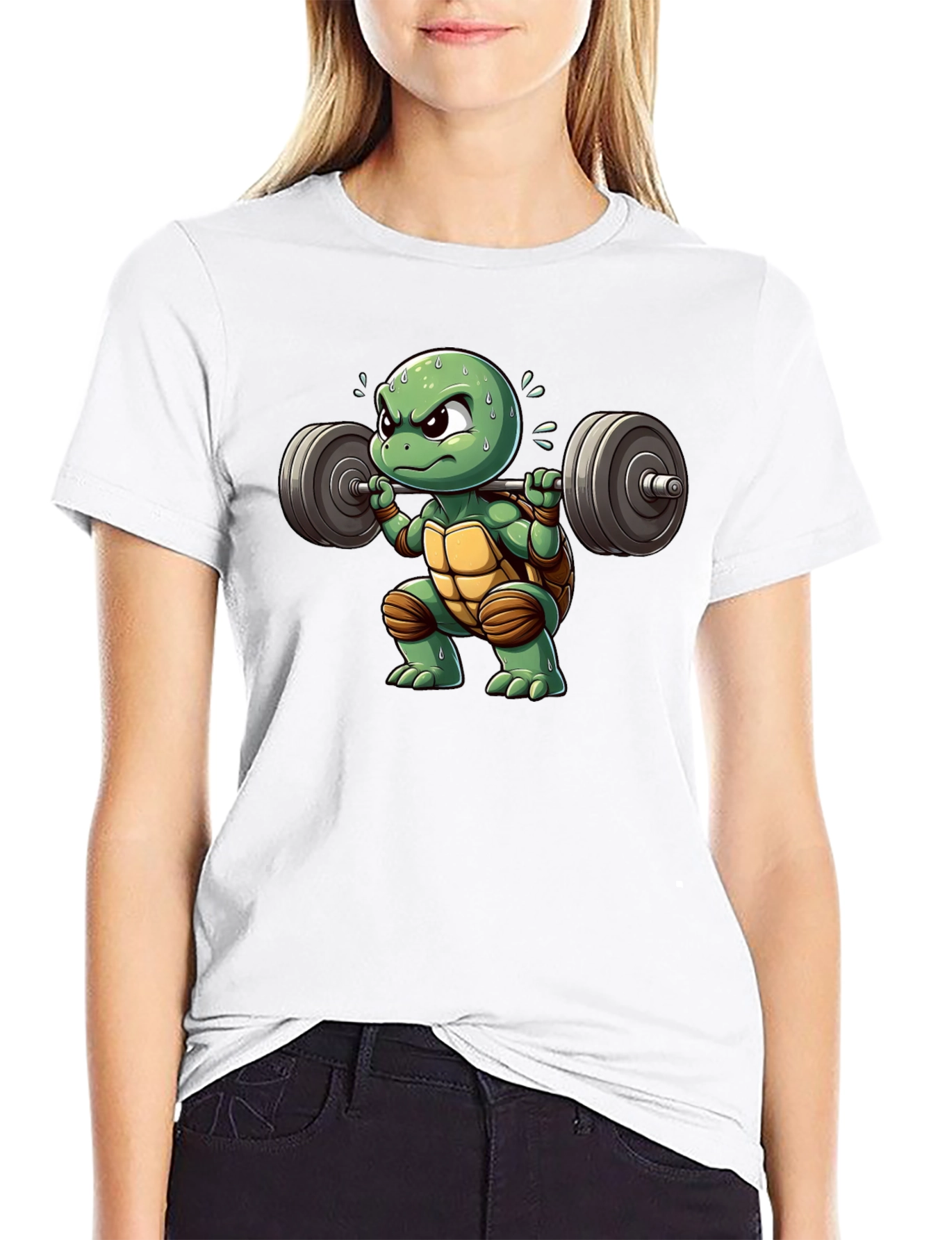 Turtle Lifting Barbell T-Shirt