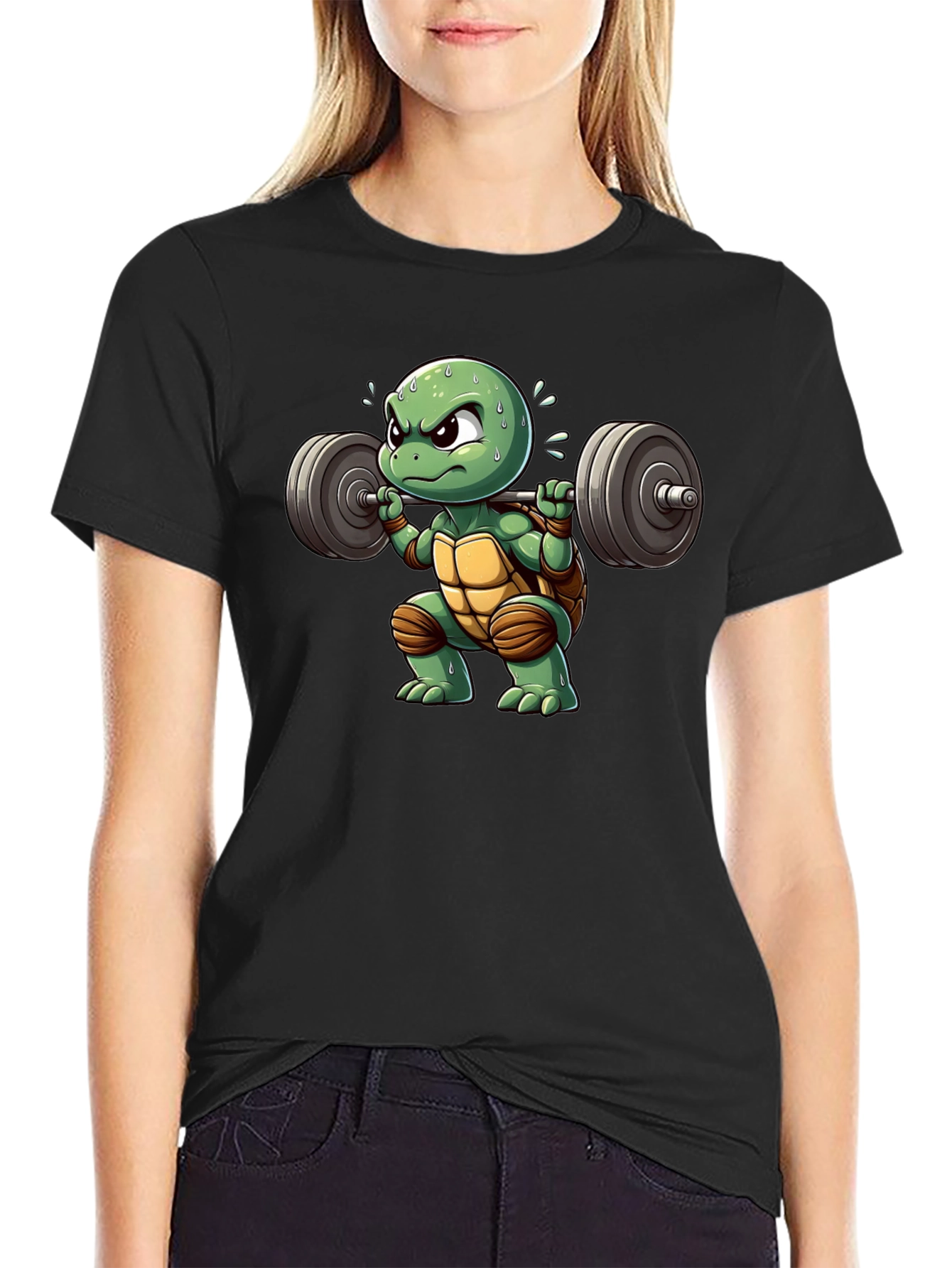 Turtle Lifting Barbell T-Shirt