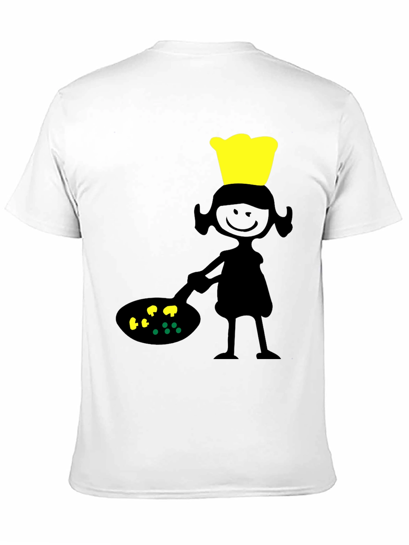 Chef Girl Graphic Tee - Black Cotton T-Shirt