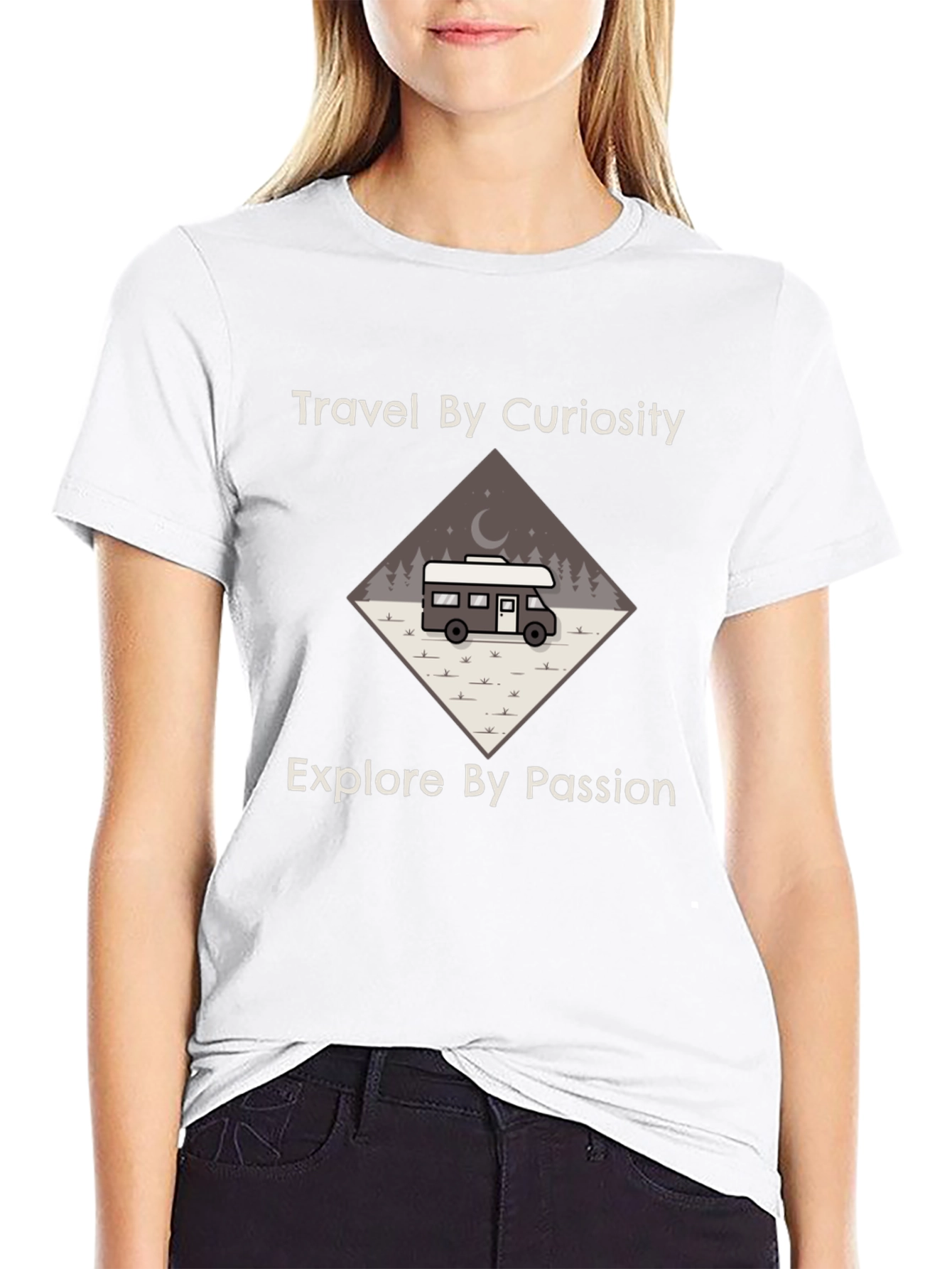 Travel by Curiosity T-Shirt - Explore Passion