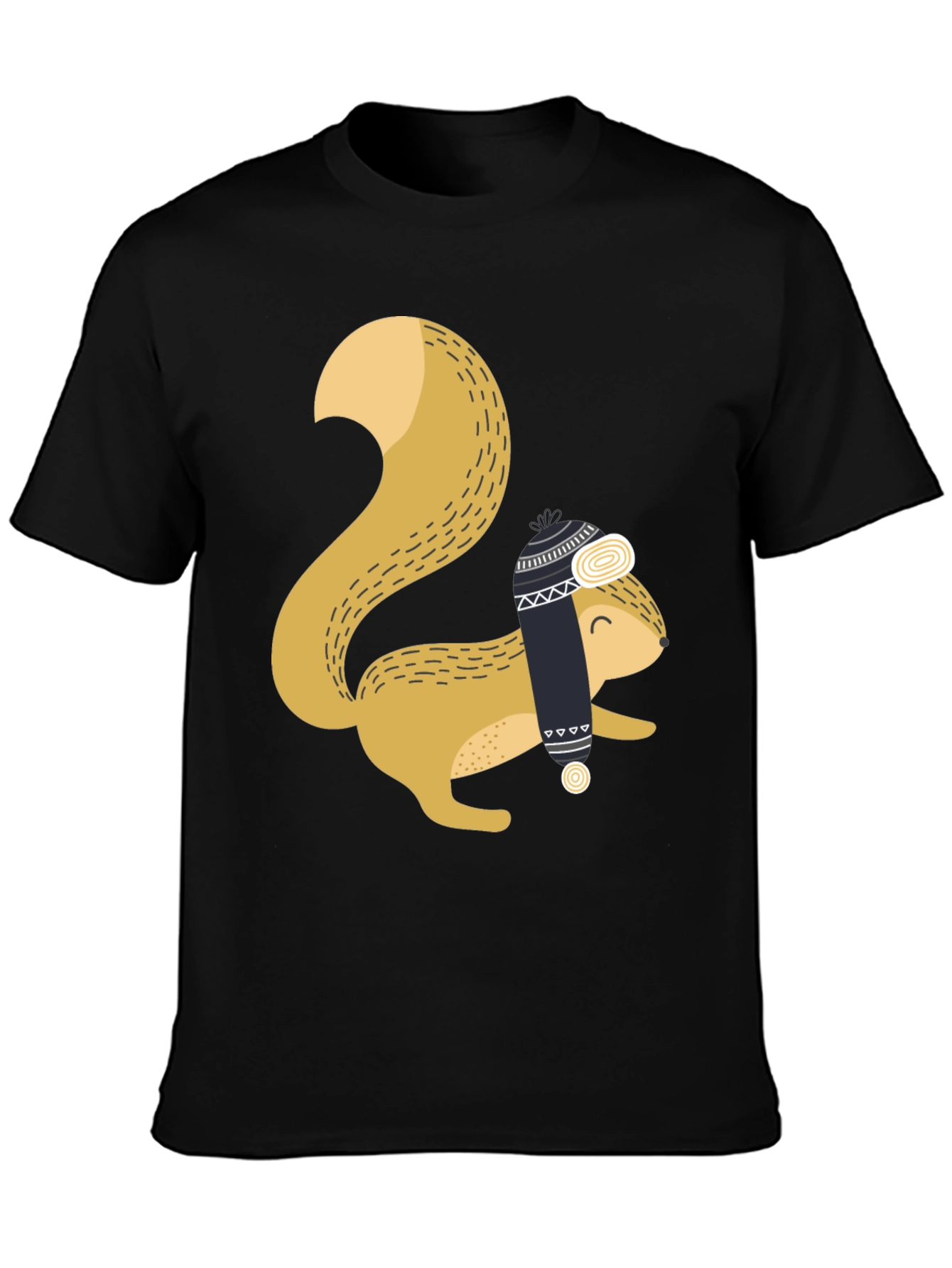 Squirrel with Hat Graphic Tee - Cozy & Cute