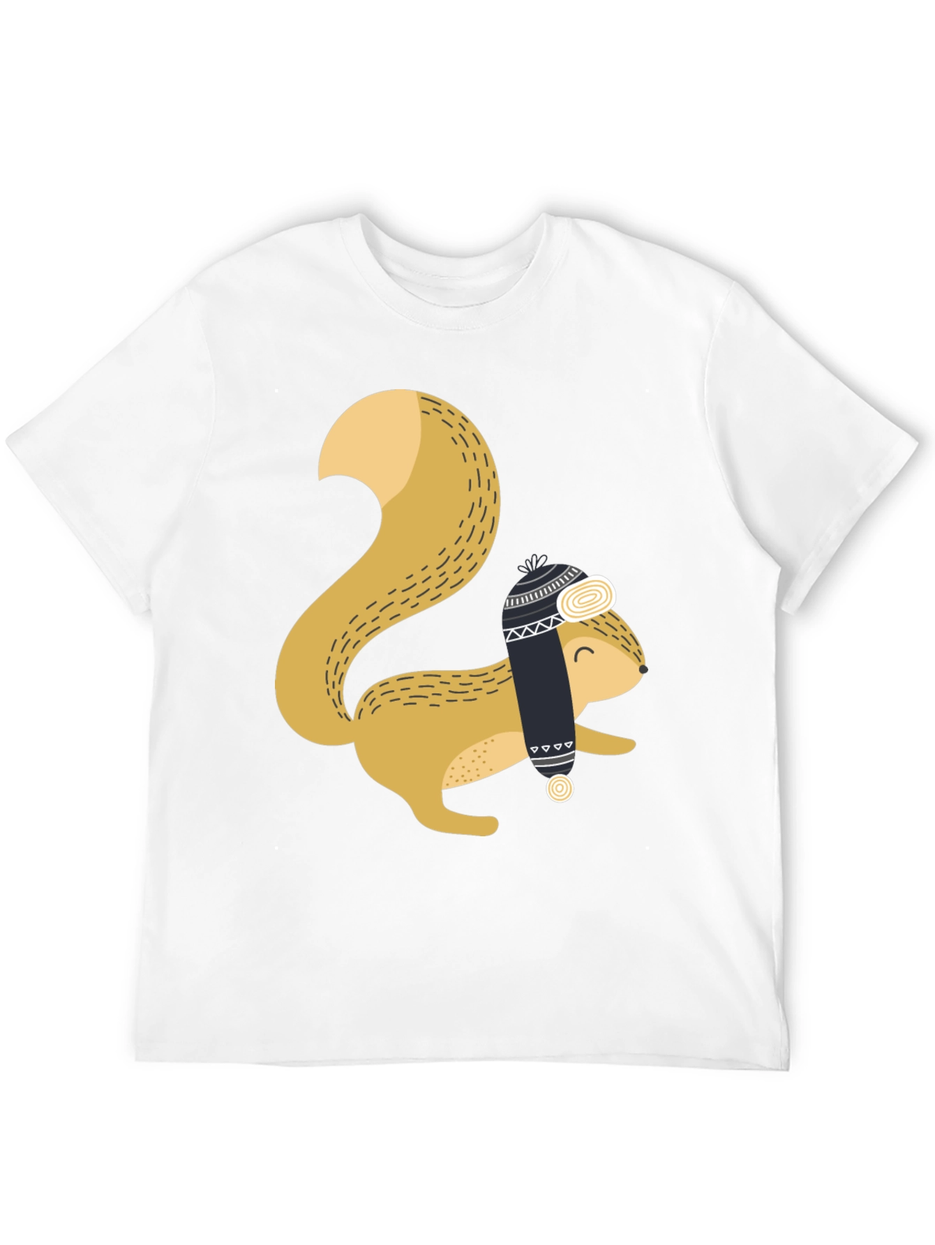 Squirrel with Hat Graphic Tee - Cozy & Cute