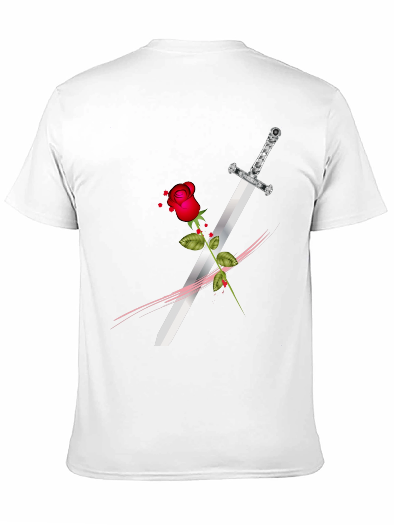 Rose & Sword Graphic Tee - Edgy Style
