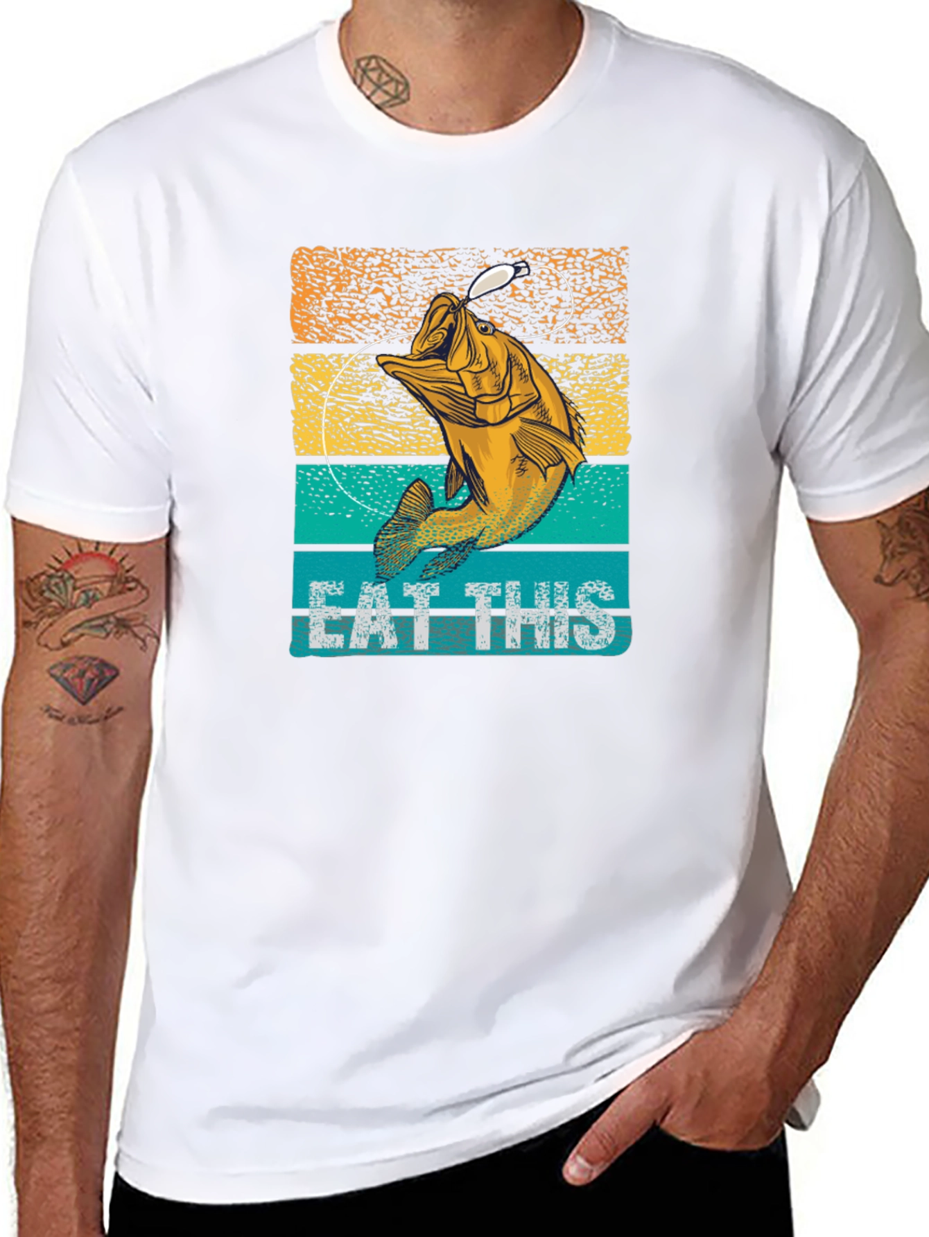 Eat This Fishing Graphic Tee - Bass Fisherman T-Shirt