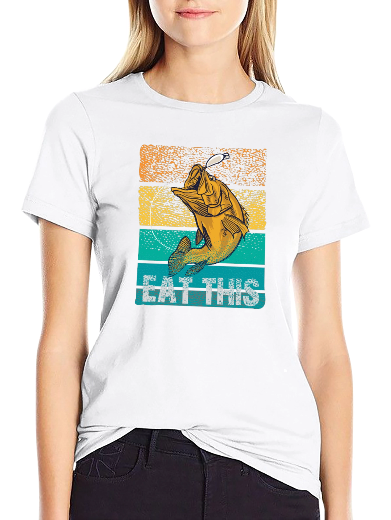 Eat This Fishing Graphic Tee - Bass Fisherman T-Shirt