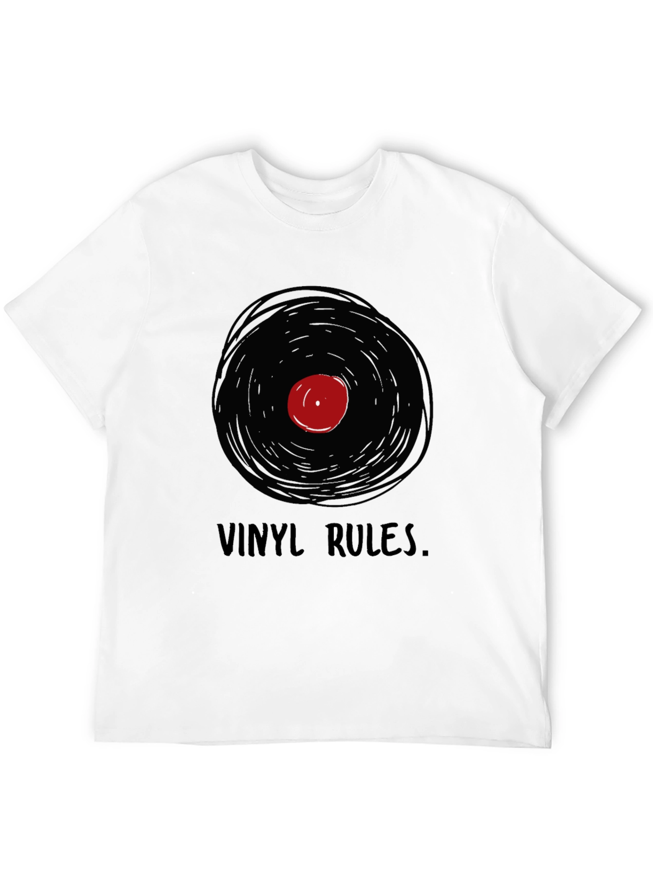 Vinyl Rules Graphic Tee - Music Lover T-Shirt