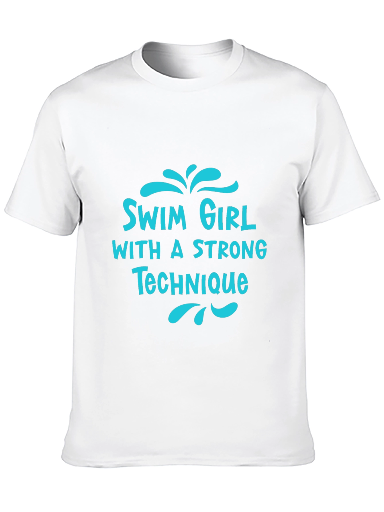 Swim Girl Strong Technique Black T-Shirt