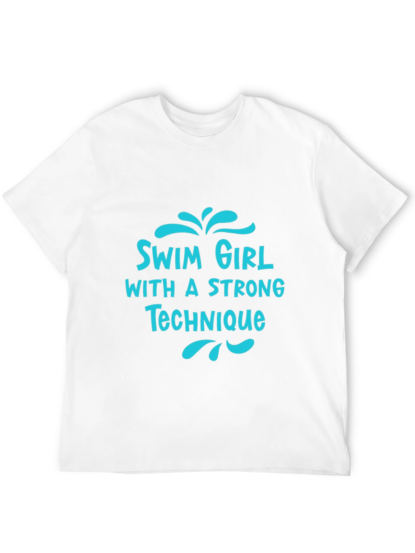 Swim Girl Strong Technique Black T-Shirt
