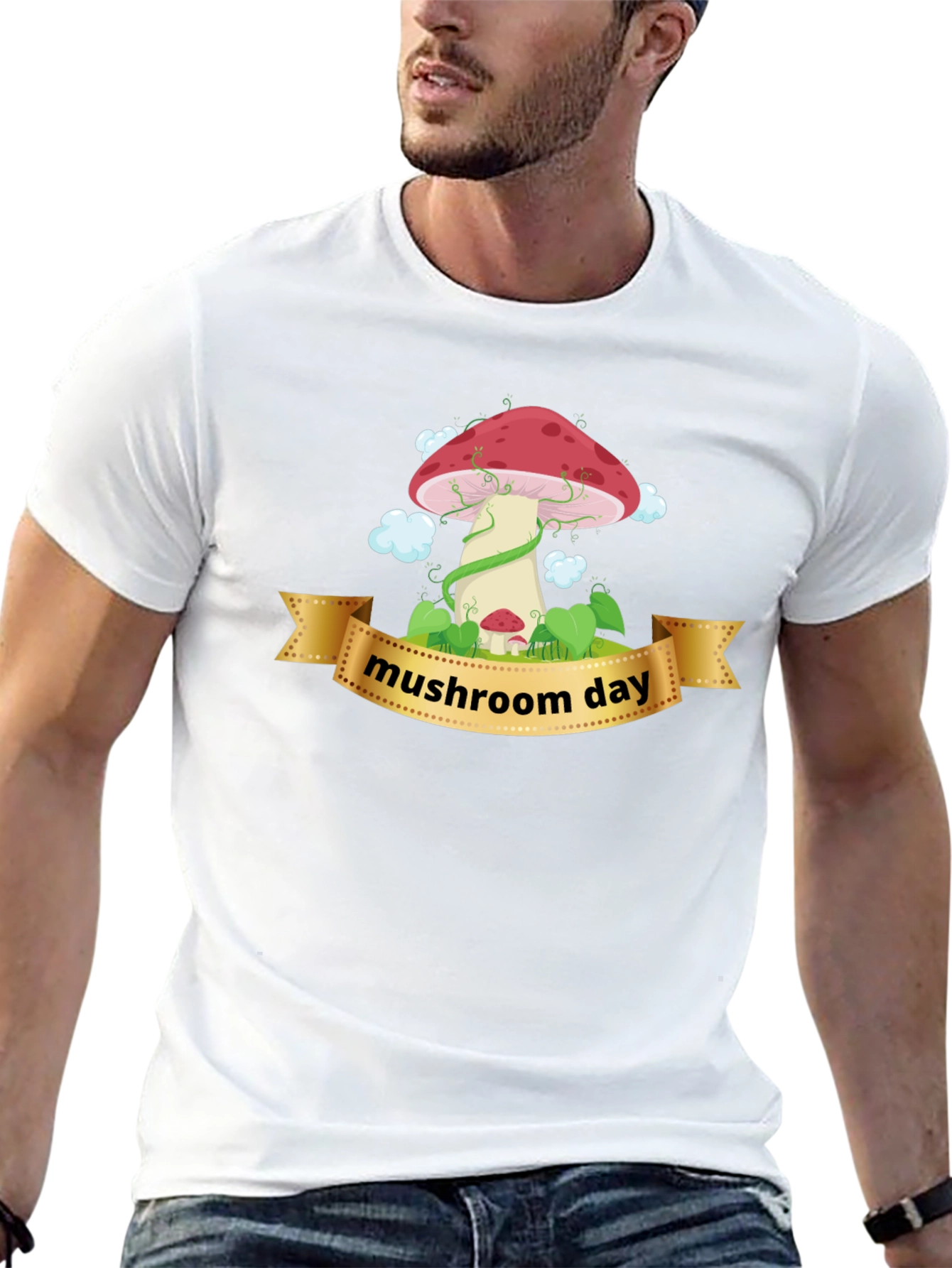 Mushroom Day Graphic T-Shirt - Unisex Black Tee