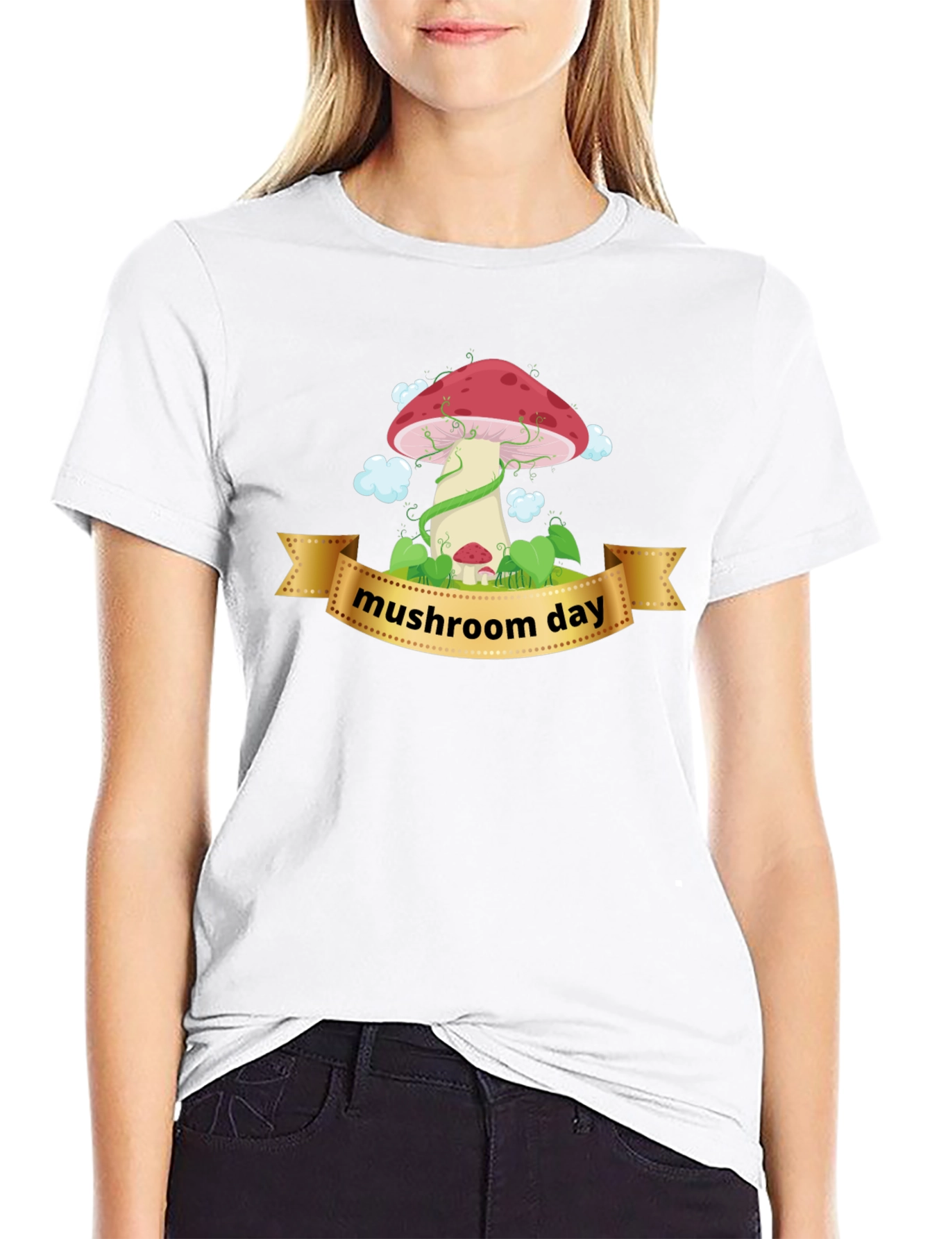 Mushroom Day Graphic T-Shirt - Unisex Black Tee