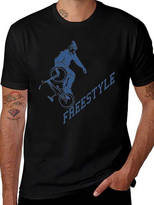 Freestyle BMX Rider Graphic T-Shirt - Black