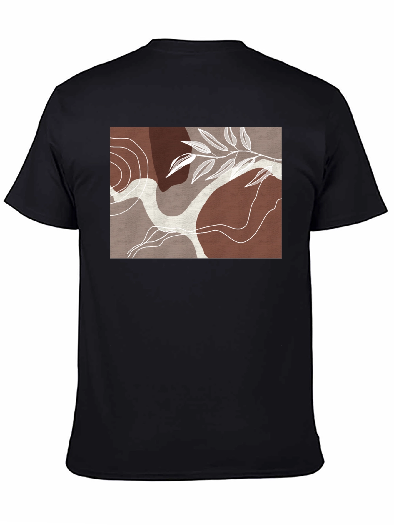 Modern Abstract Graphic Tee - Nature Inspired Design