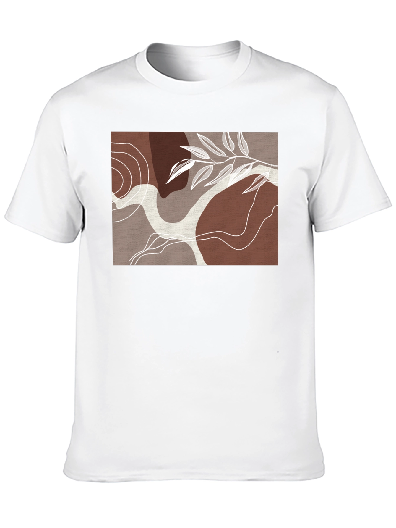 Modern Abstract Graphic Tee - Nature Inspired Design