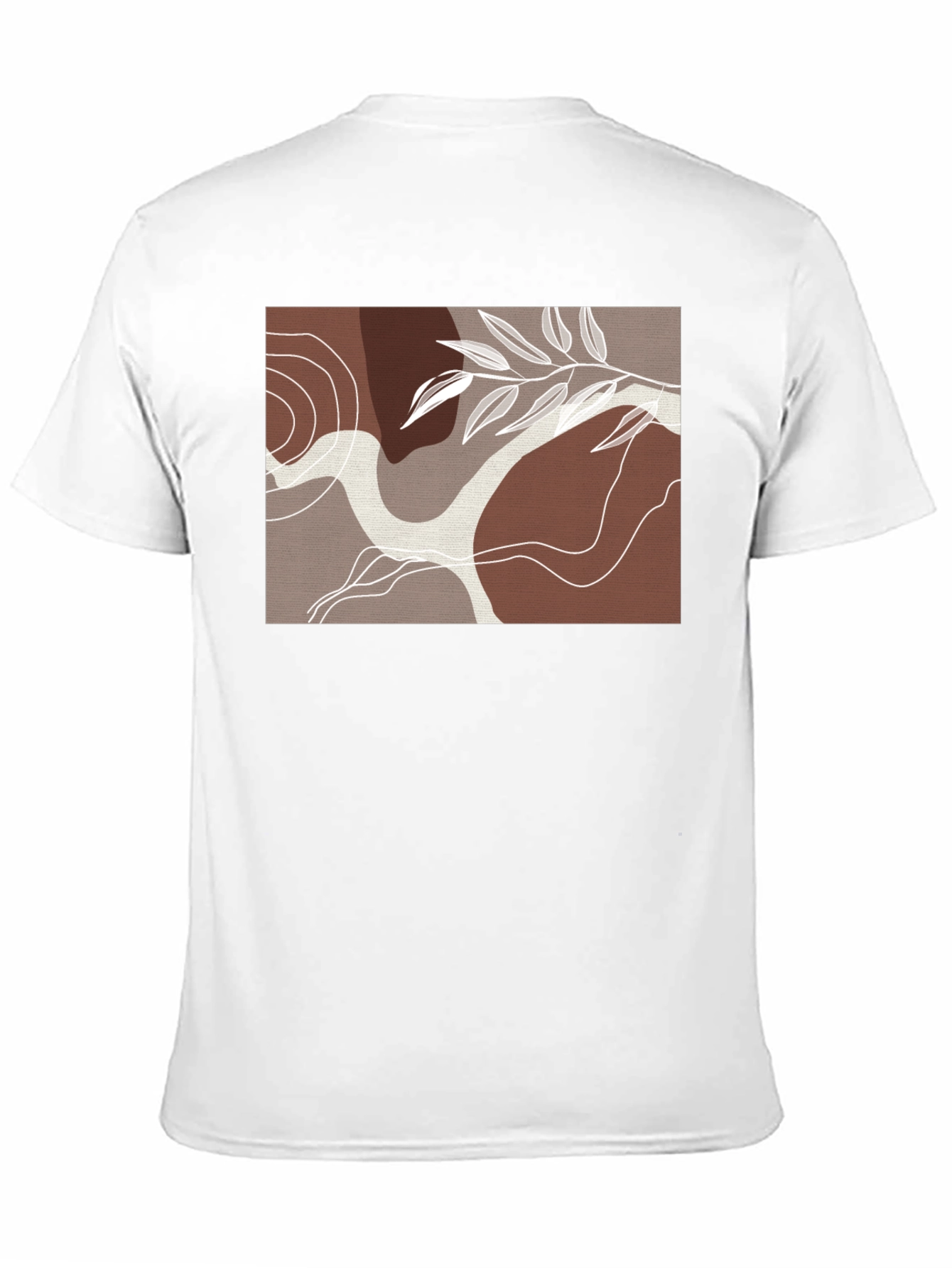 Modern Abstract Graphic Tee - Nature Inspired Design