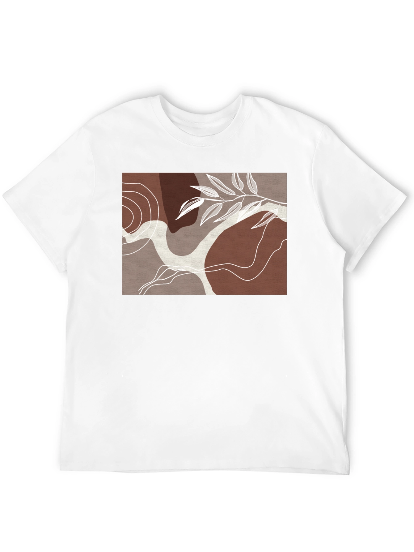 Modern Abstract Graphic Tee - Nature Inspired Design