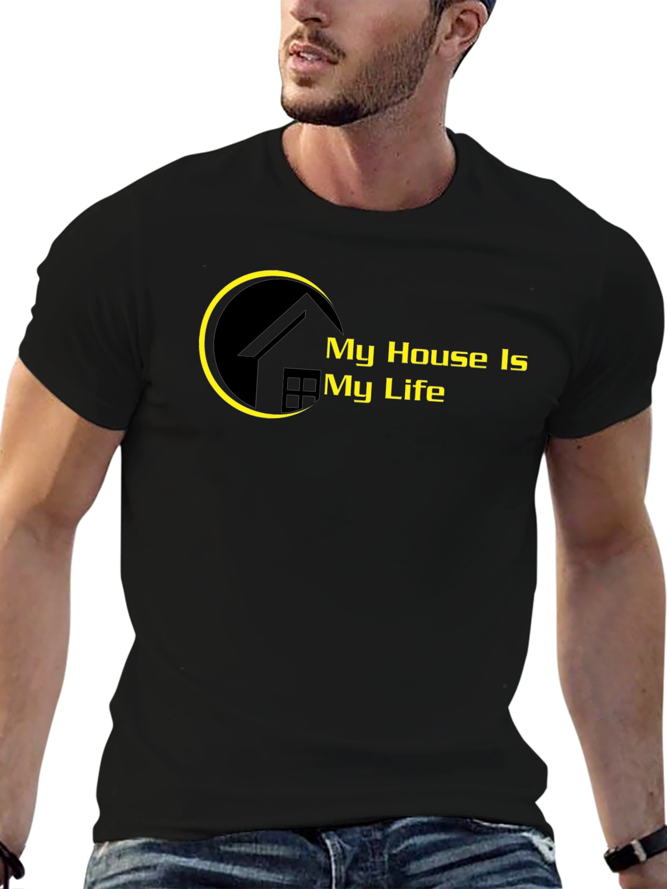 My House Is My Life Black T-Shirt