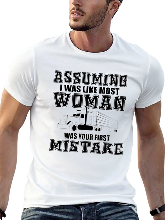 Funny Trucker Woman Graphic T-Shirt