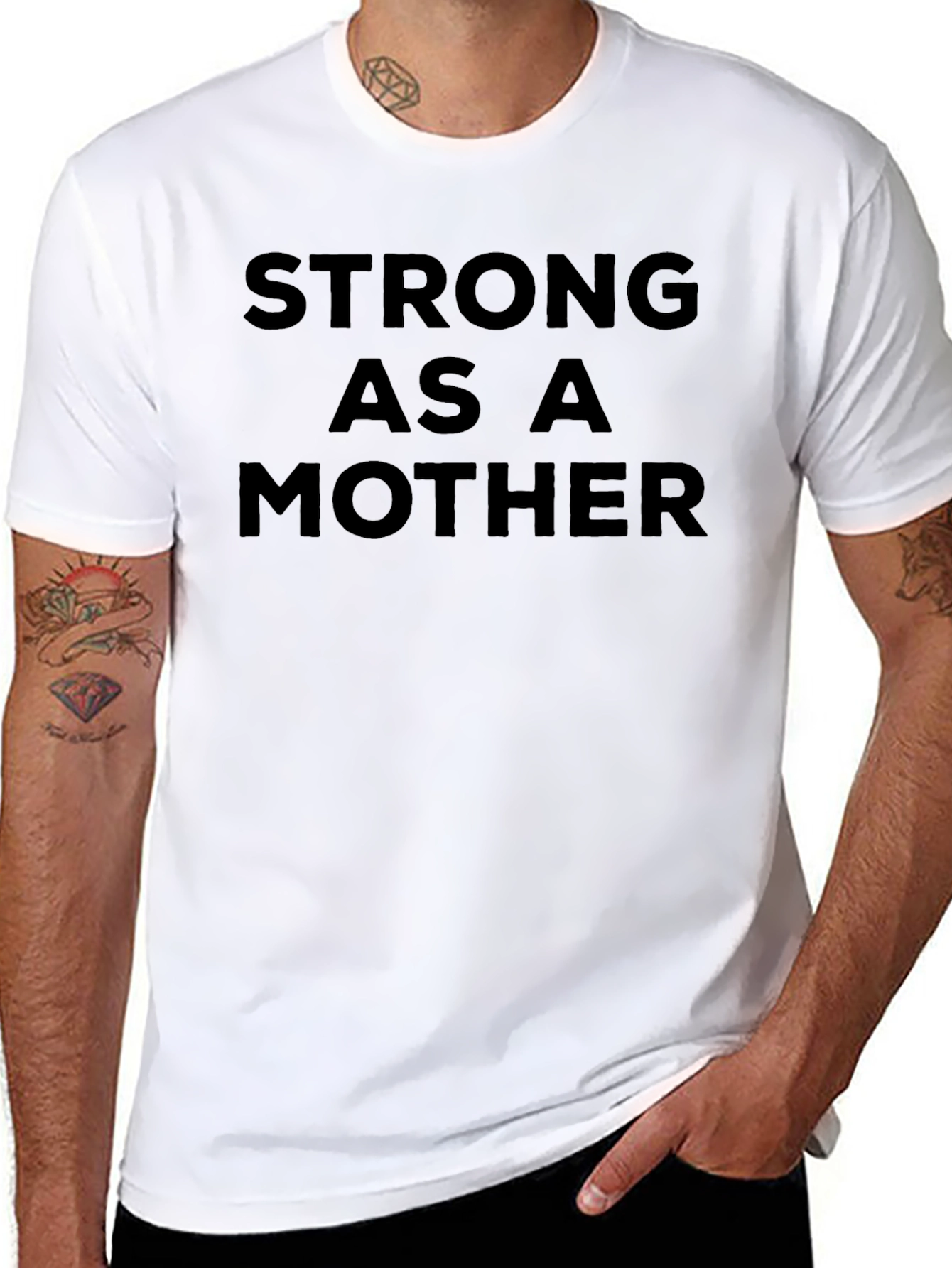 Strong As A Mother T-Shirt Black