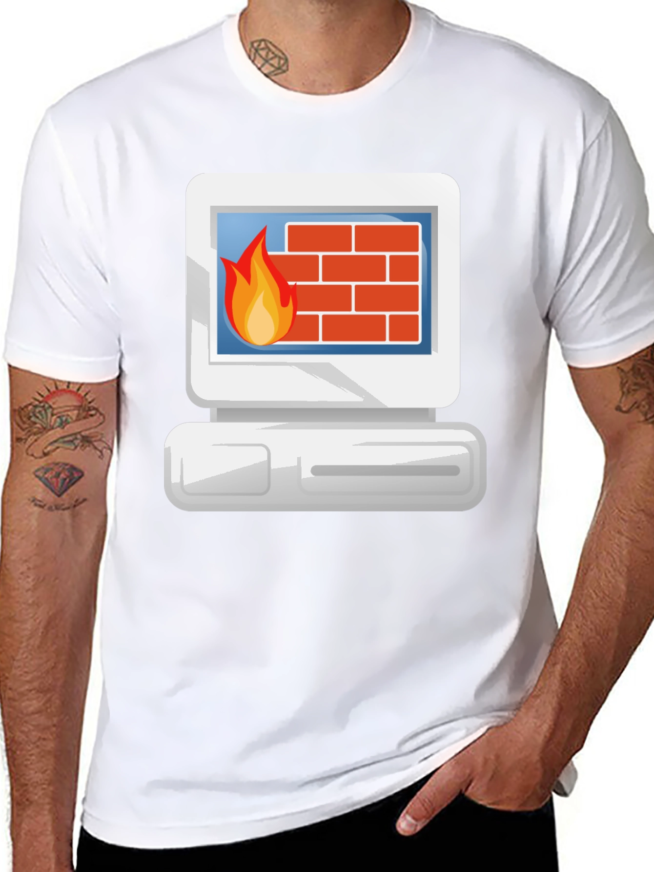 Firewall T-Shirt - Retro Computer Security Tee
