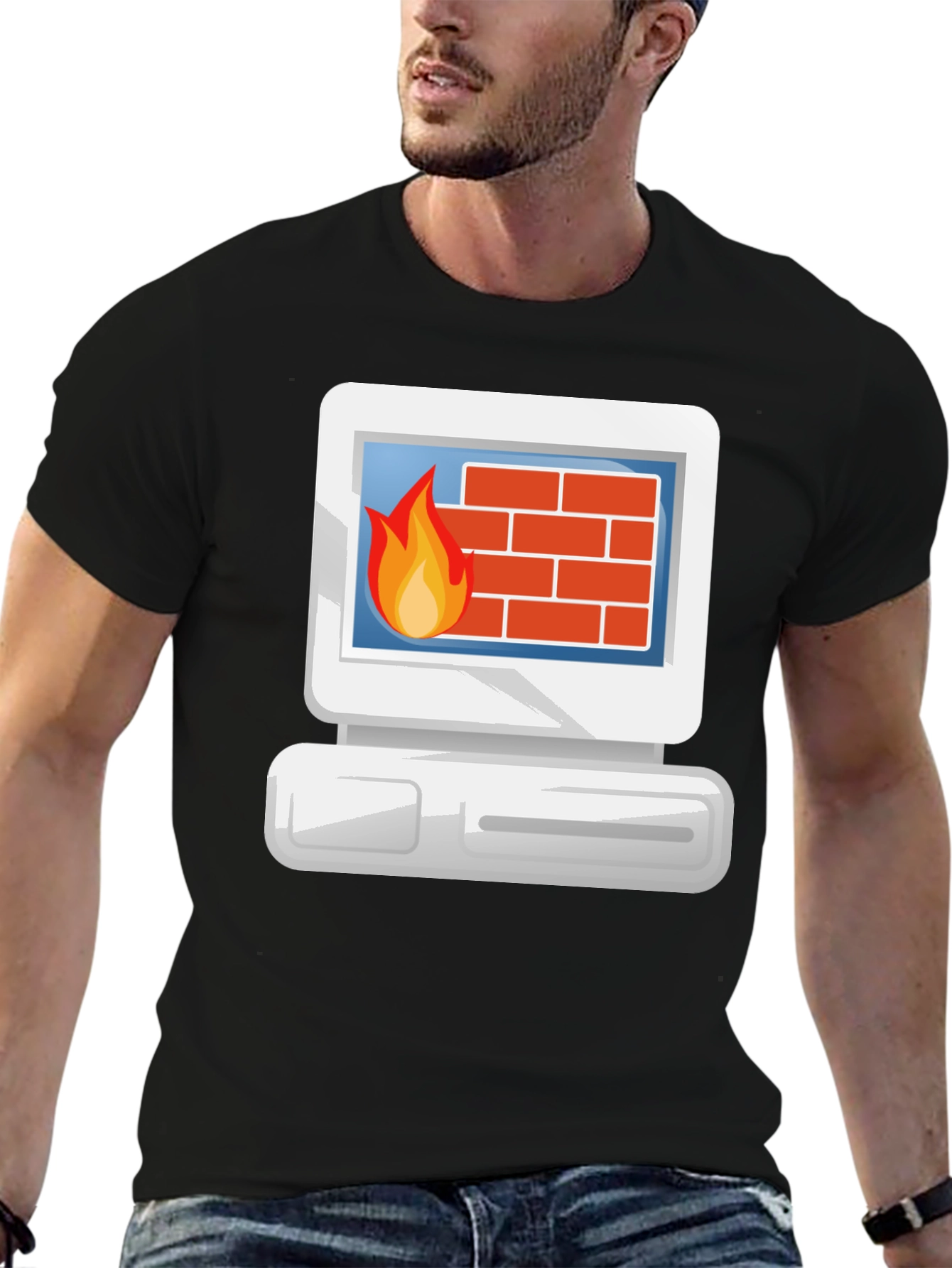 Firewall T-Shirt - Retro Computer Security Tee
