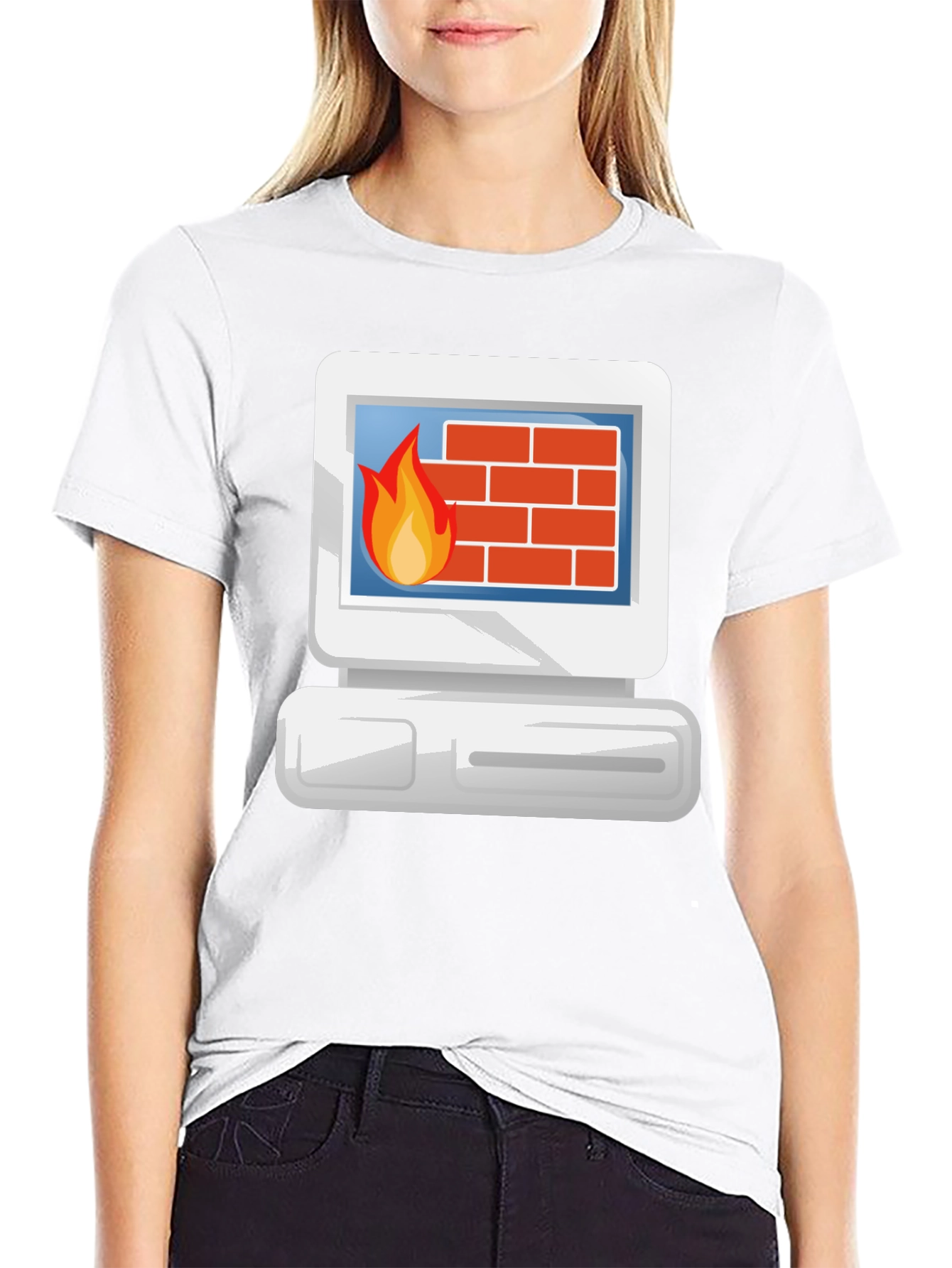 Firewall T-Shirt - Retro Computer Security Tee