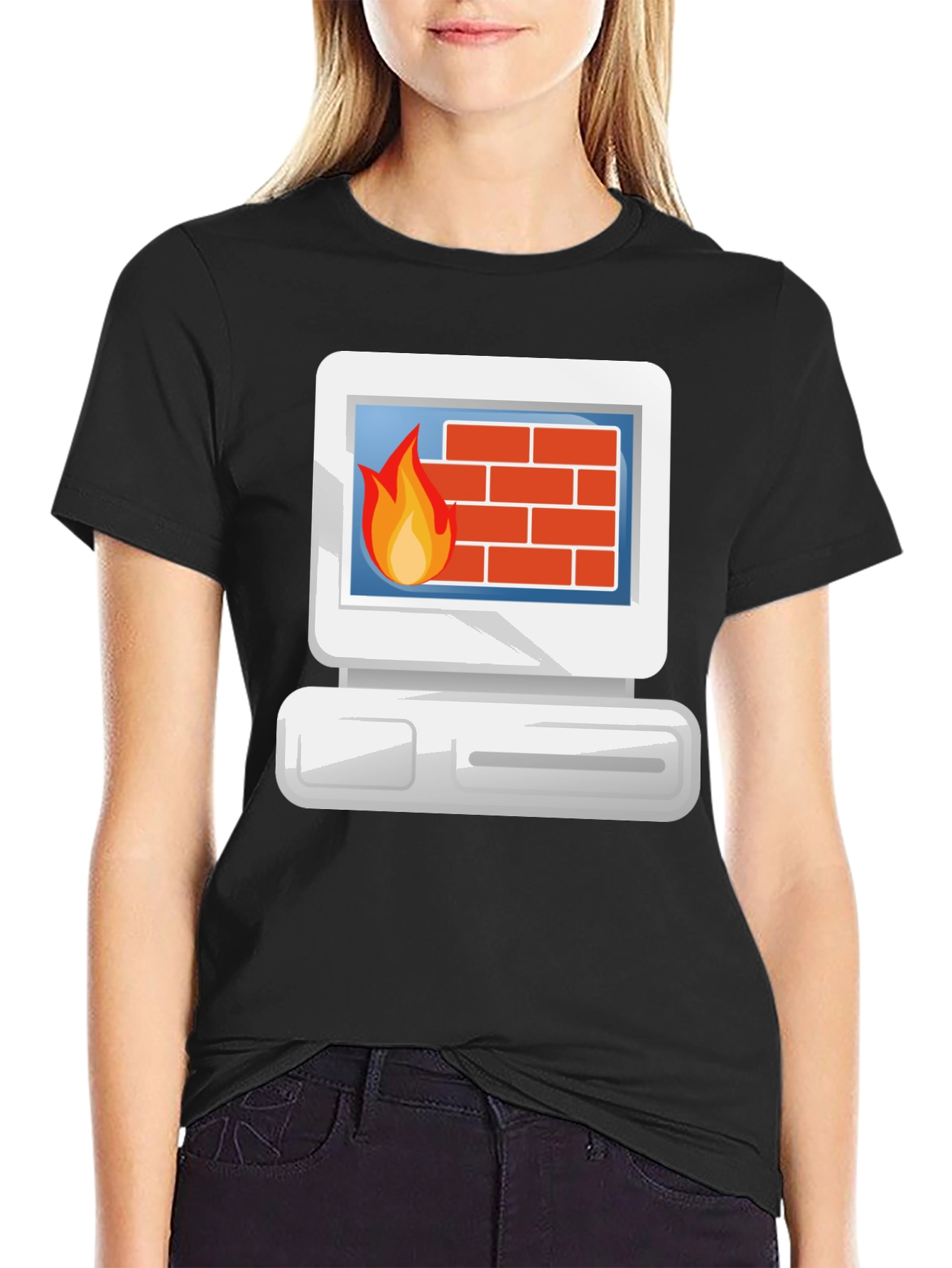 Firewall T-Shirt - Retro Computer Security Tee