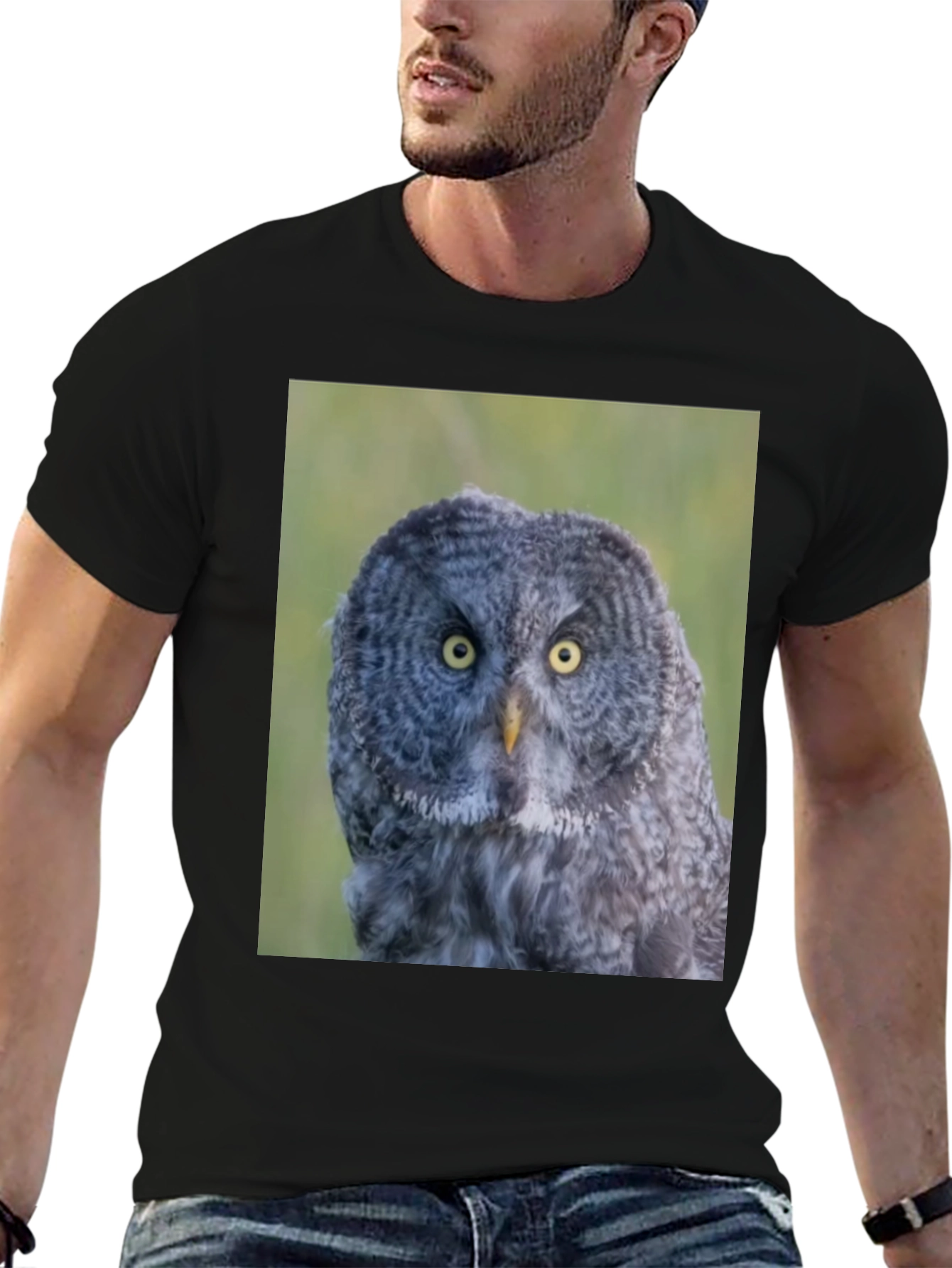 Owl Graphic Tee - Mens Black T-Shirt