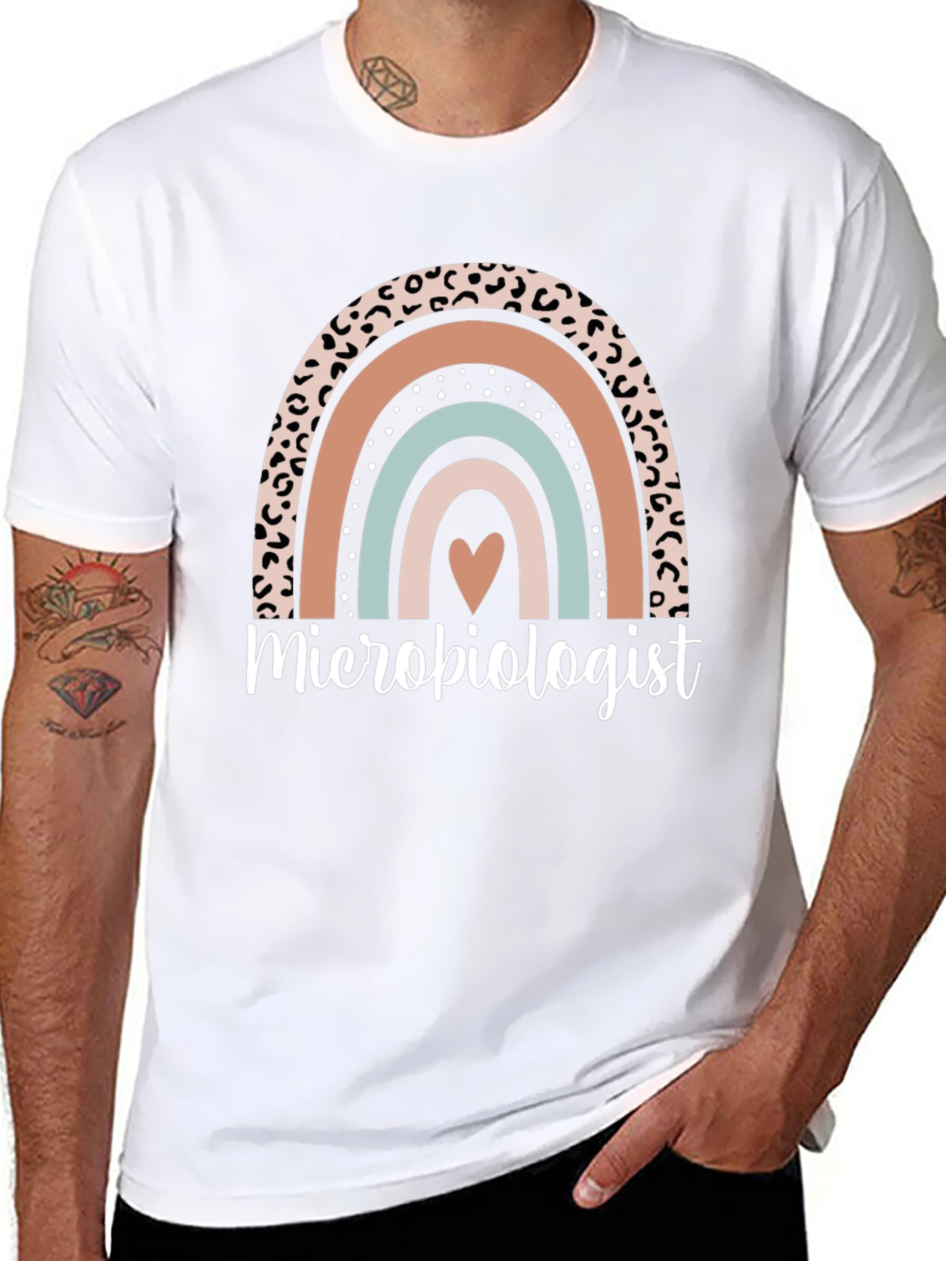 Microbiologist Rainbow Graphic Tee