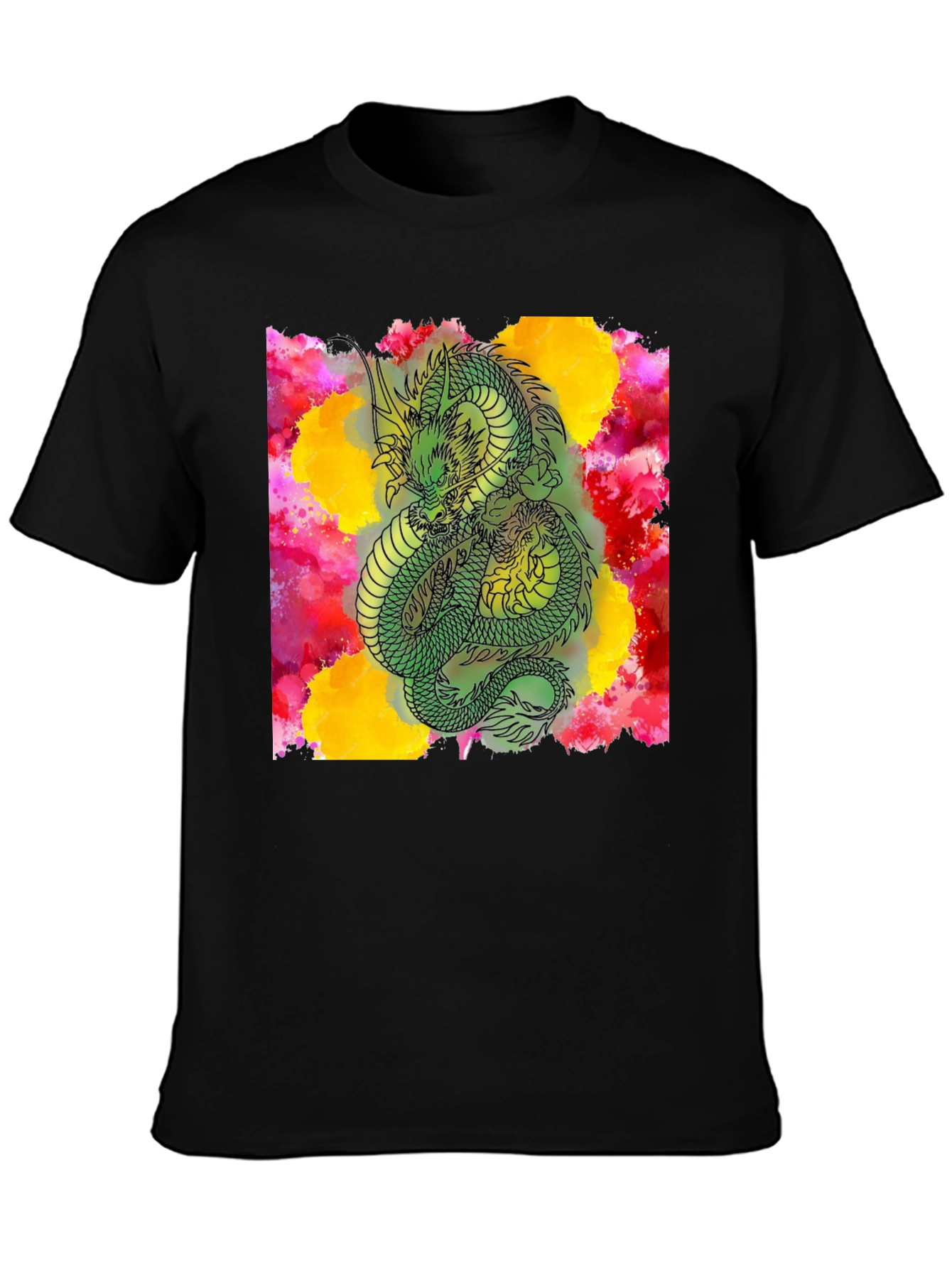 Dragon Graphic Print Crew Neck T-Shirt